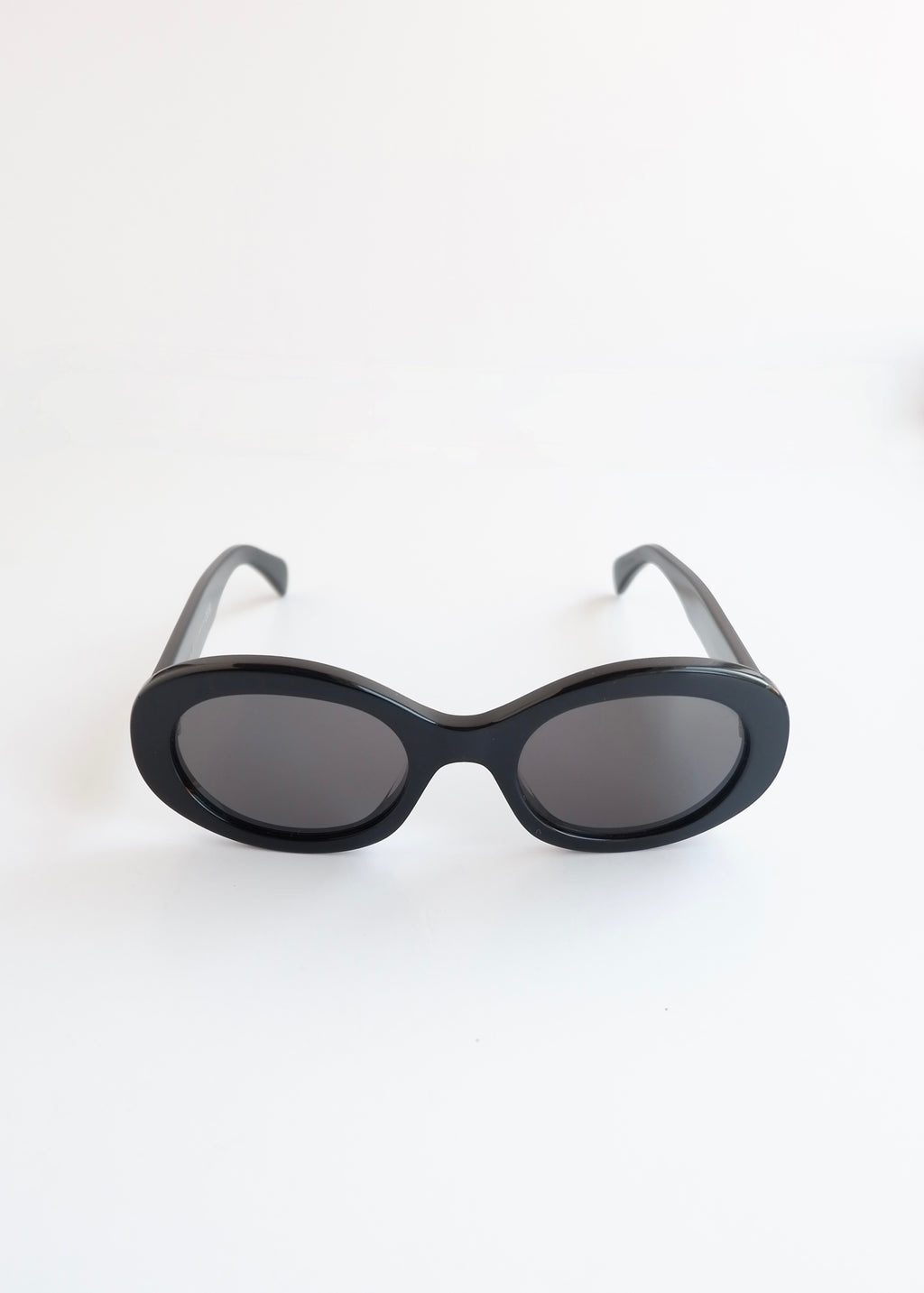Preowned Celine Black Round Frame Triomphe Sunglasses