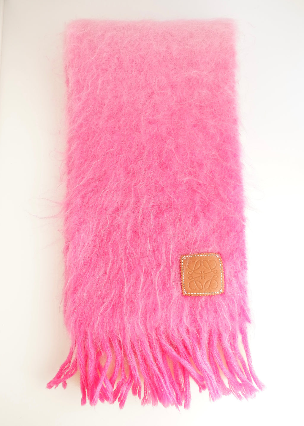 Authentic Preowned Loewe Pink Mohair Scarf