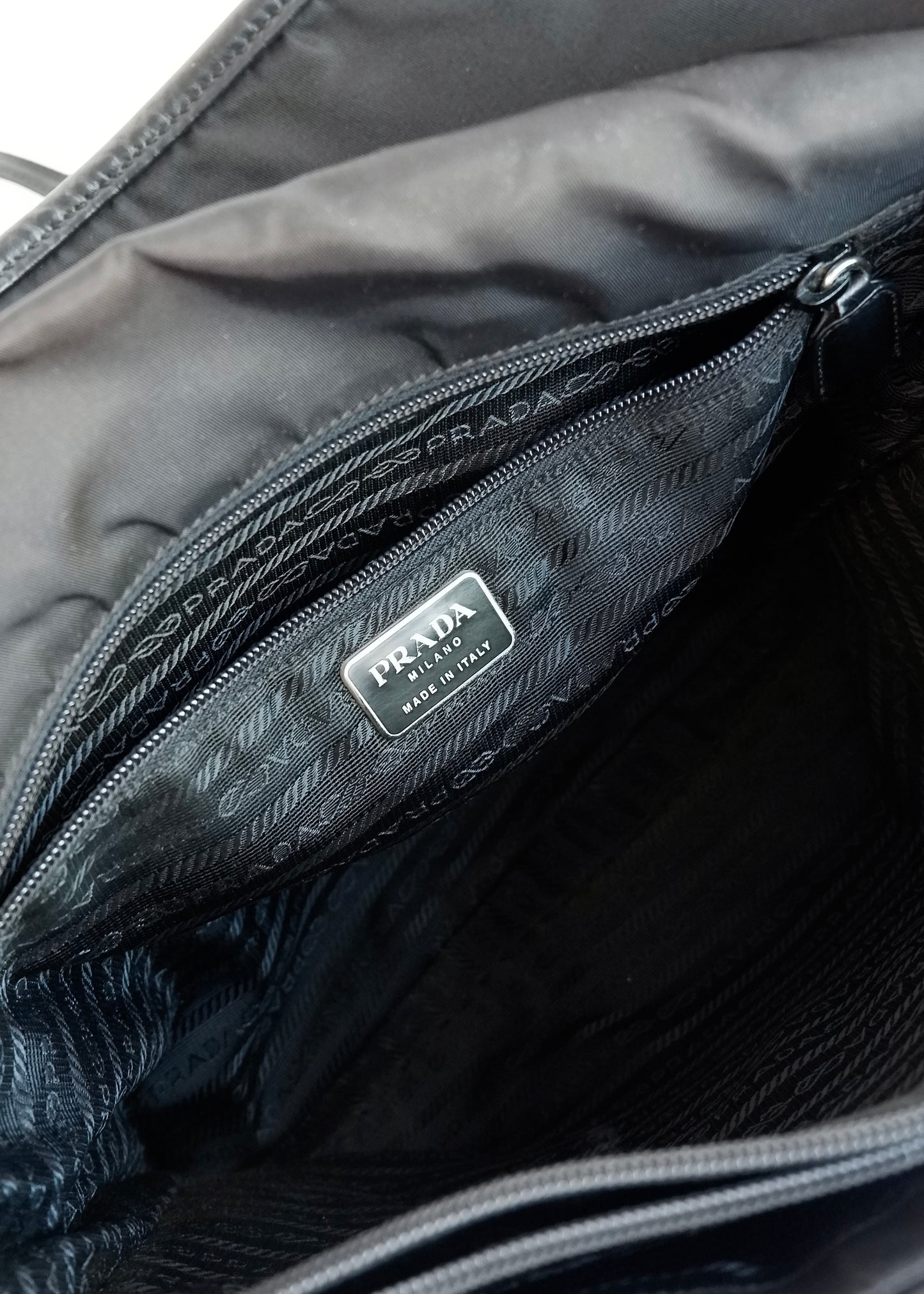 Authentic Preowned Prada Black Nylon/ Leather Tote Bag