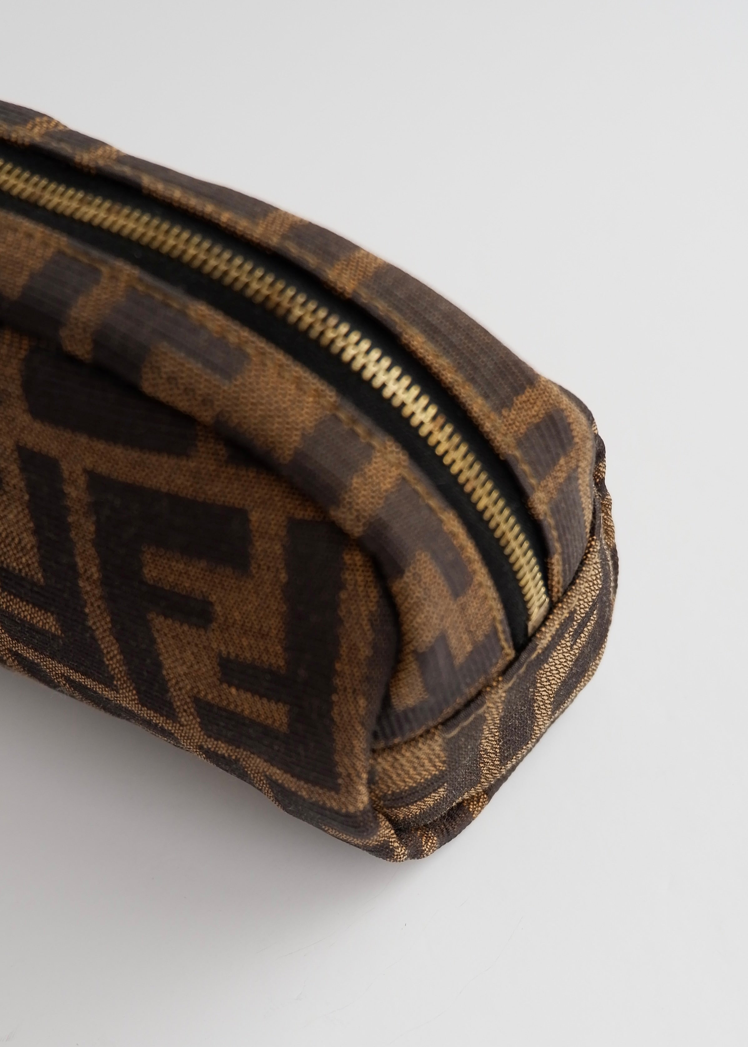 Authentic Preowned Fendi Brown Canvas Zucca Print Pouch
