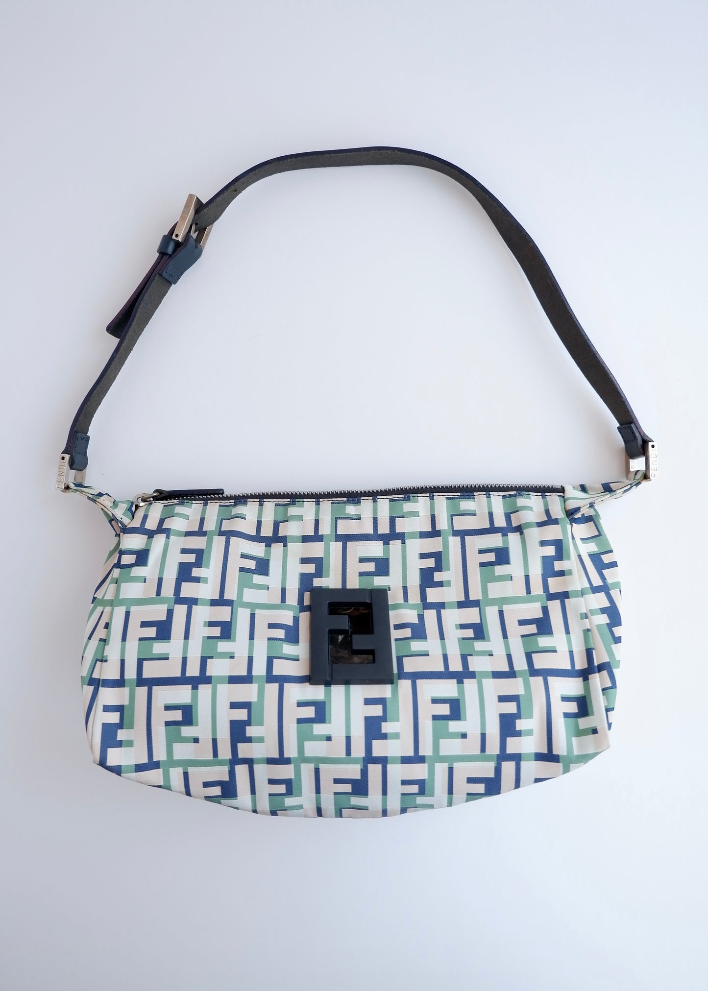 Authentic Preowned Fendi Multi Color Zucca Canvas Shoulder Bag
