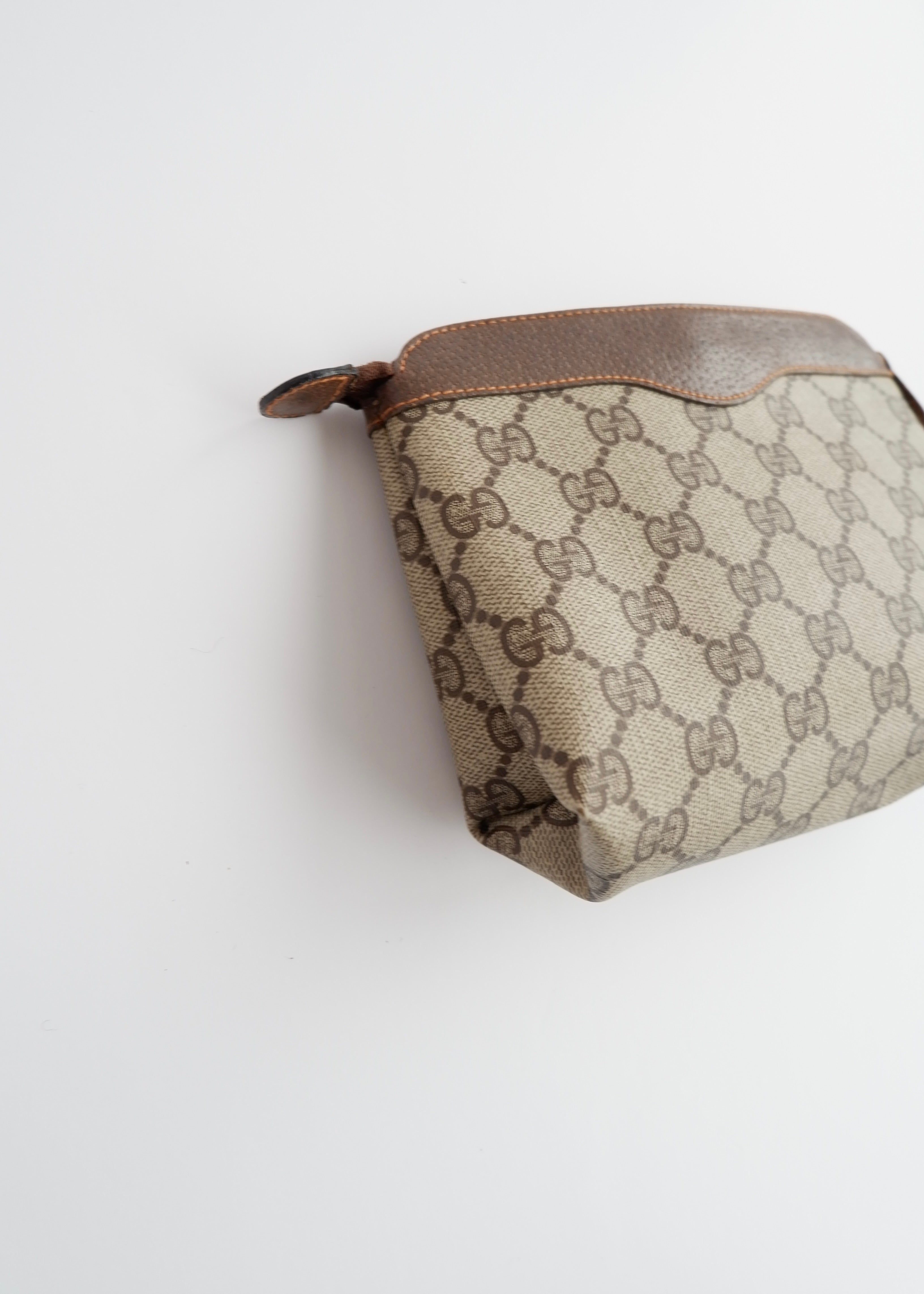Authentic Preowned Vintage Gucci GG Canvas Pouch