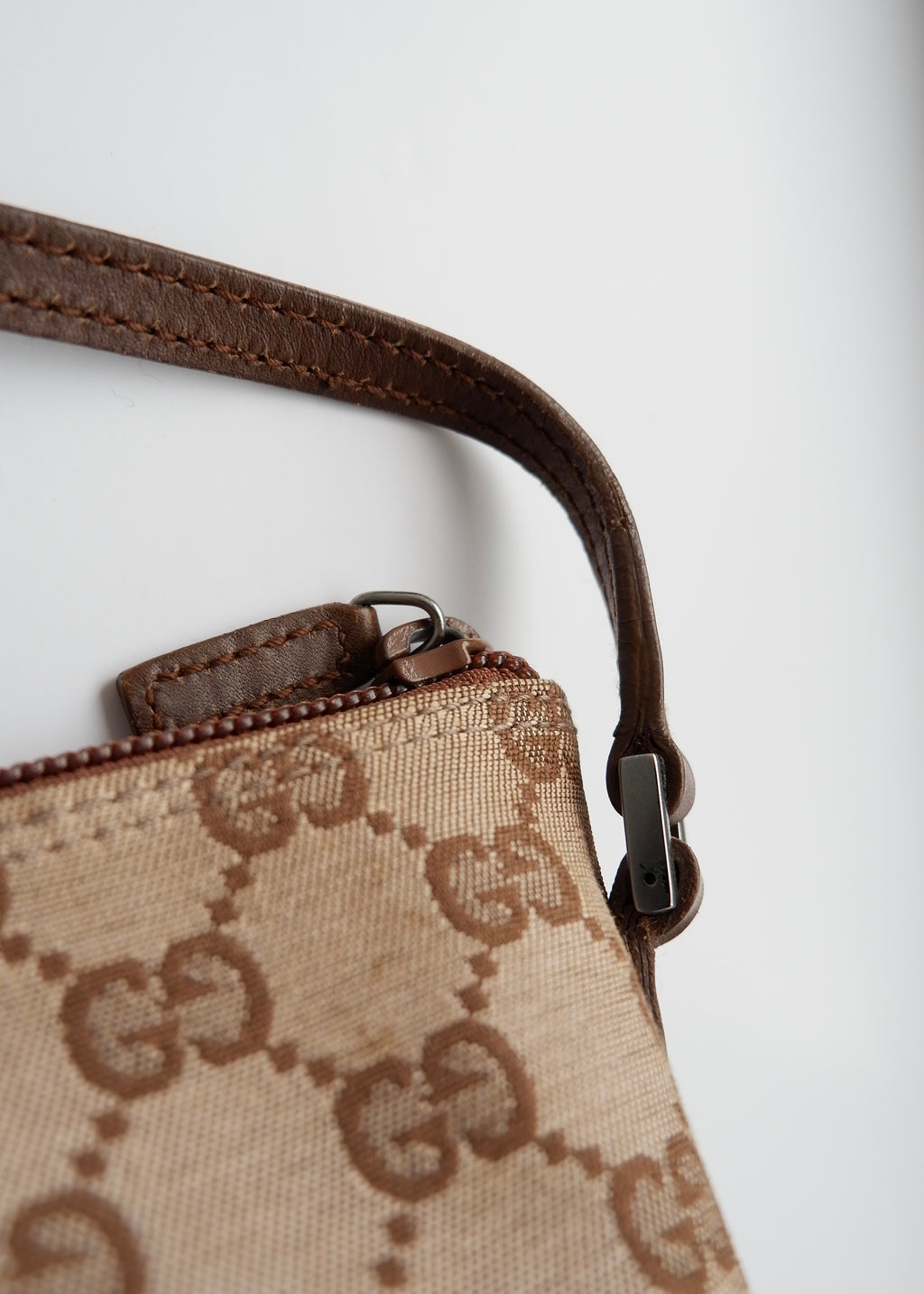 Authentic Preowned Gucci Brown GG Canvas Boat Pochette