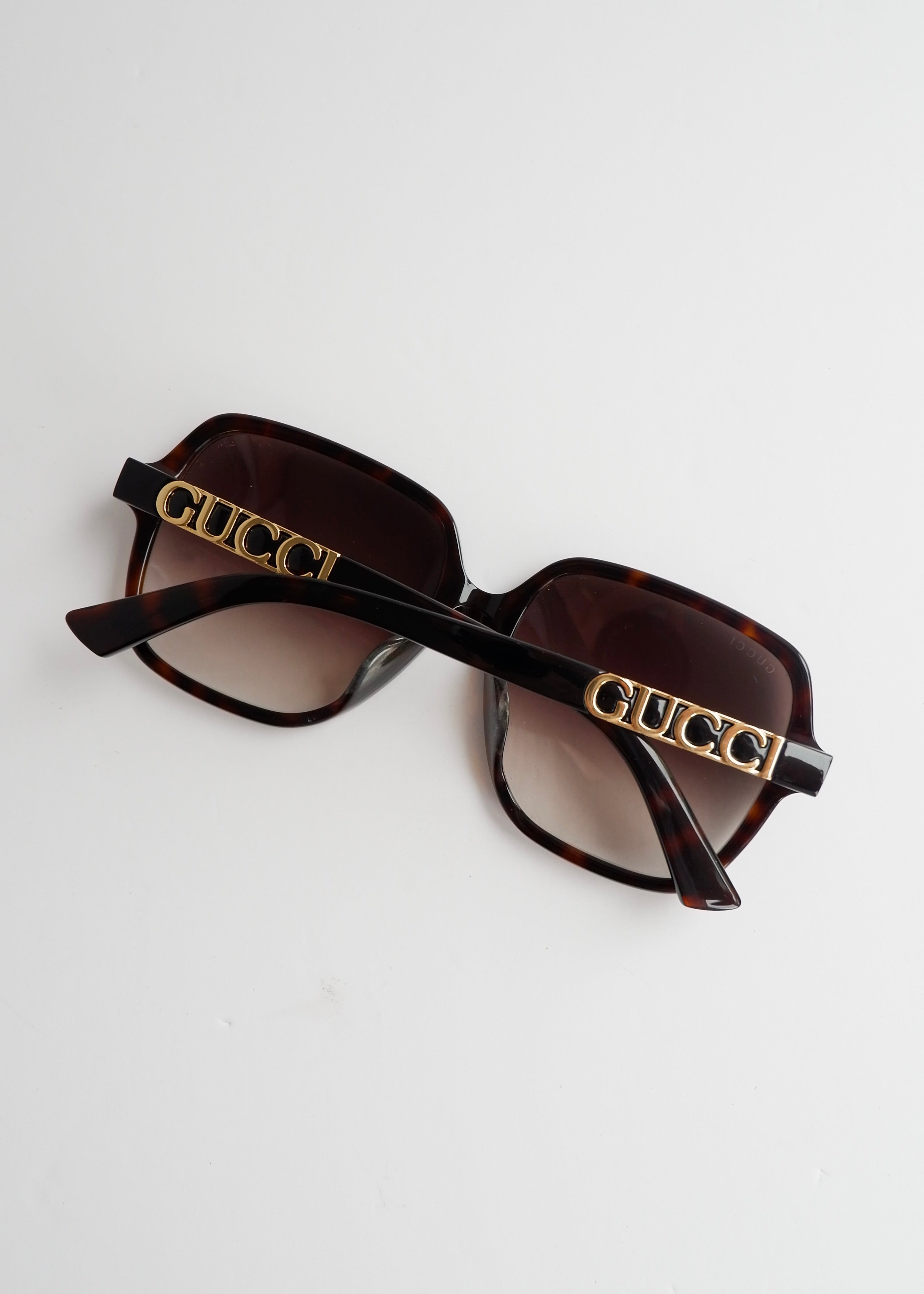 Authentic Preowned Gucci Black Oversized Square Frame Sunglasses
