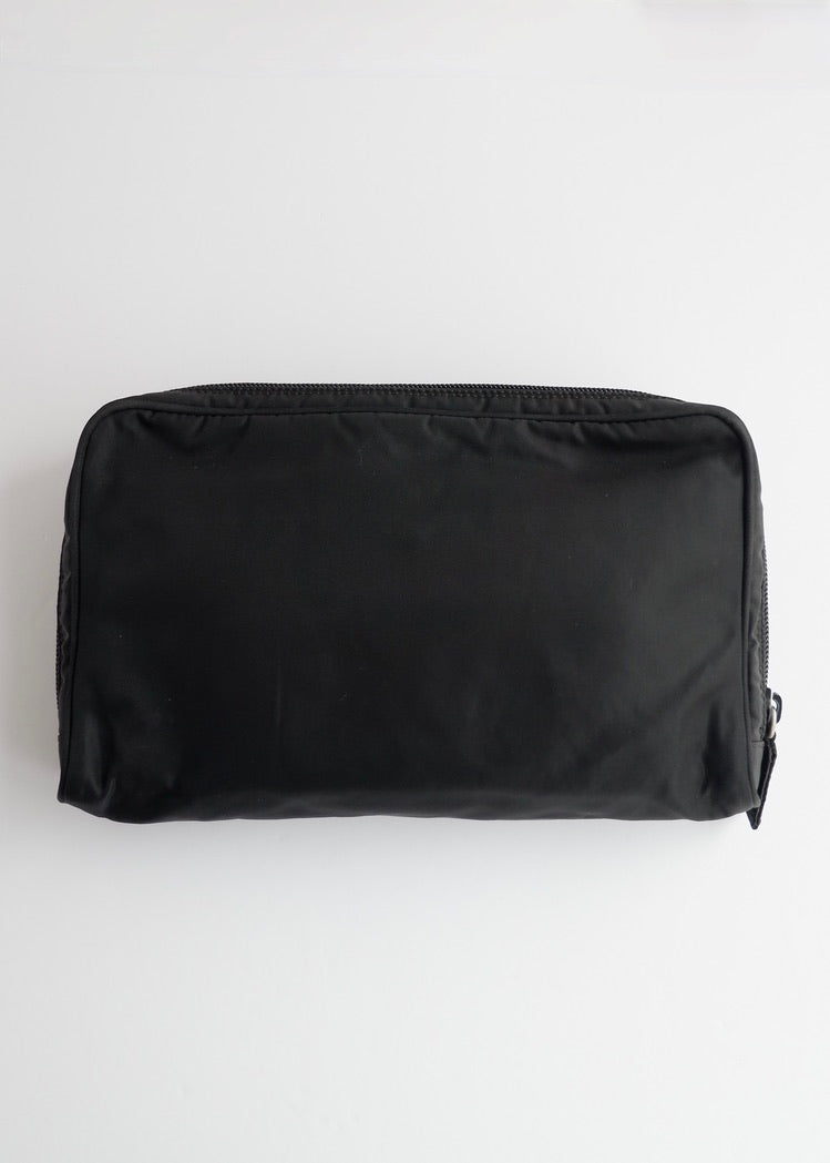 Pochette Prada authentique d'occasion en nylon noir
