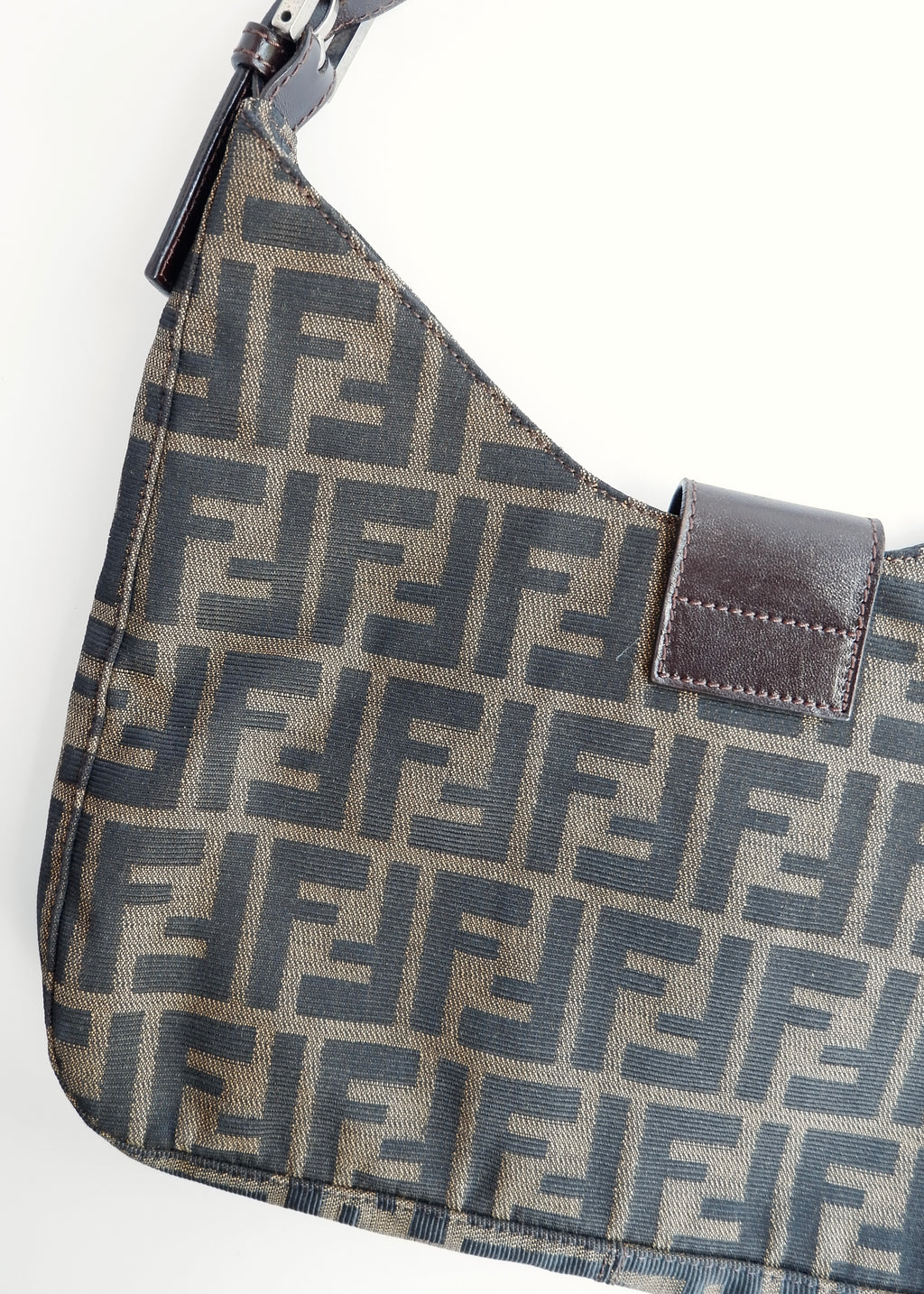 Authentic Preowned Fendi Brown Zucca Shoulder Bag