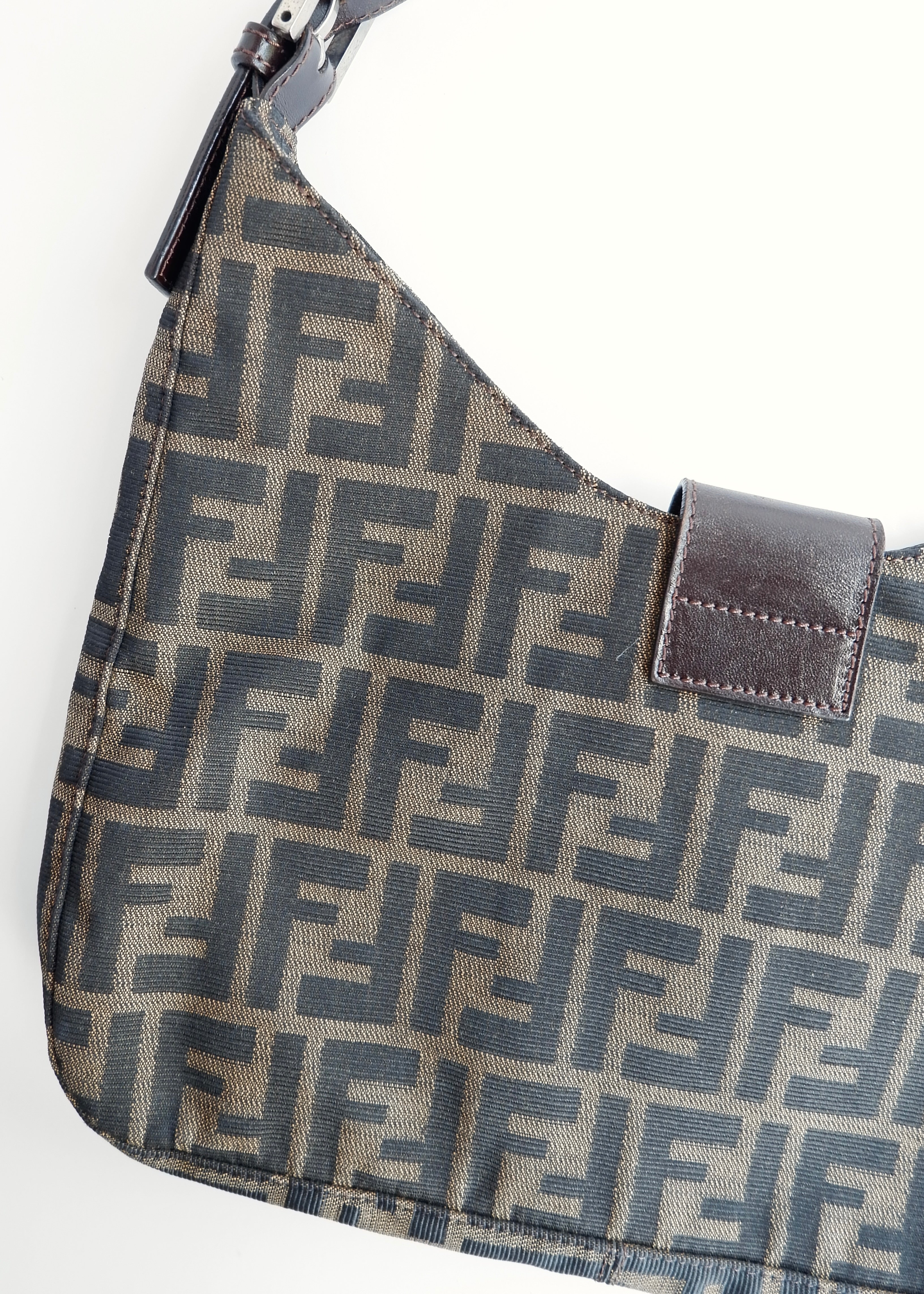 Authentic Preowned Fendi Brown Zucca Shoulder Bag