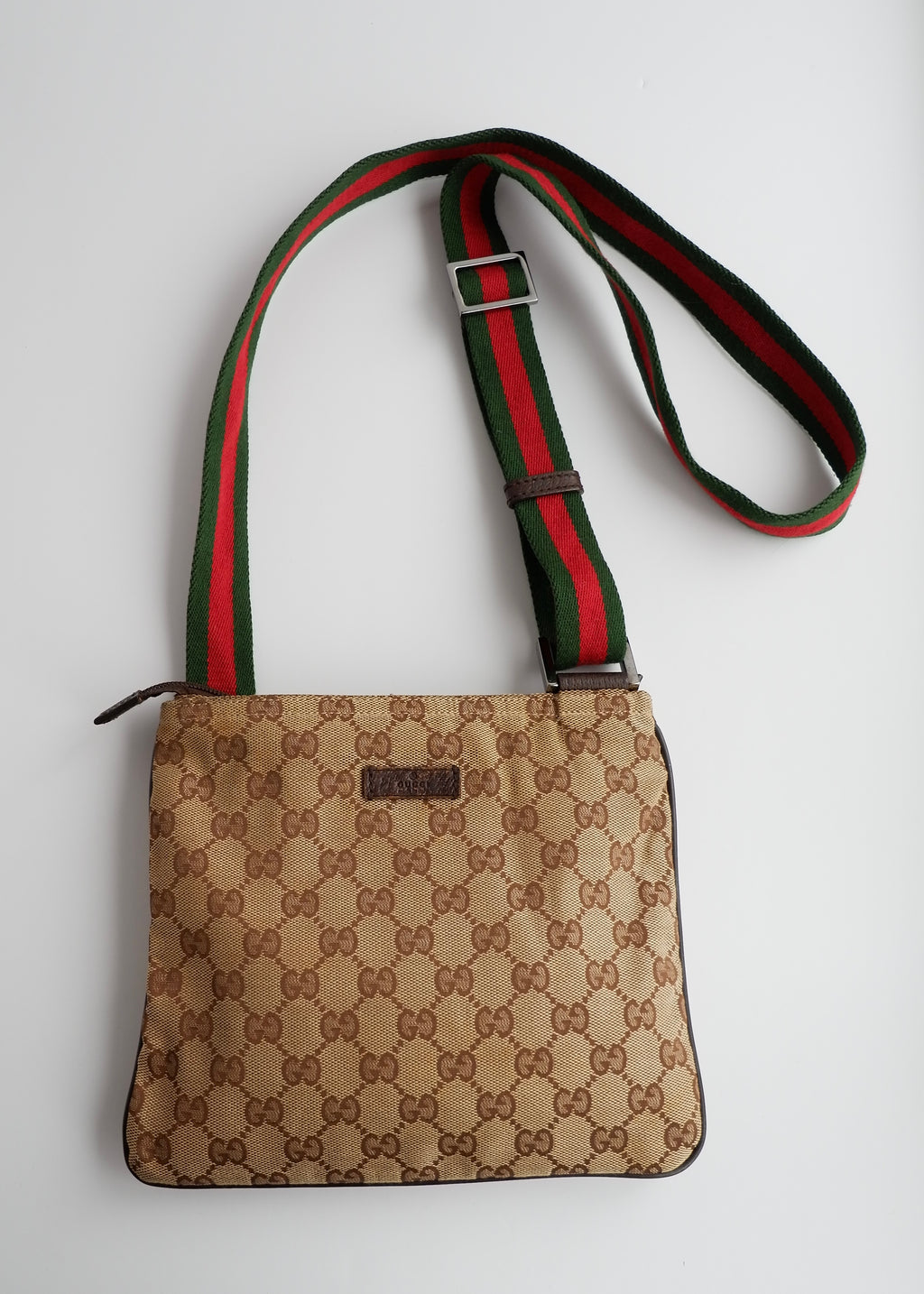 Authentic Preowned Gucci GG Canvas Sherry Line Crossbody Bag
