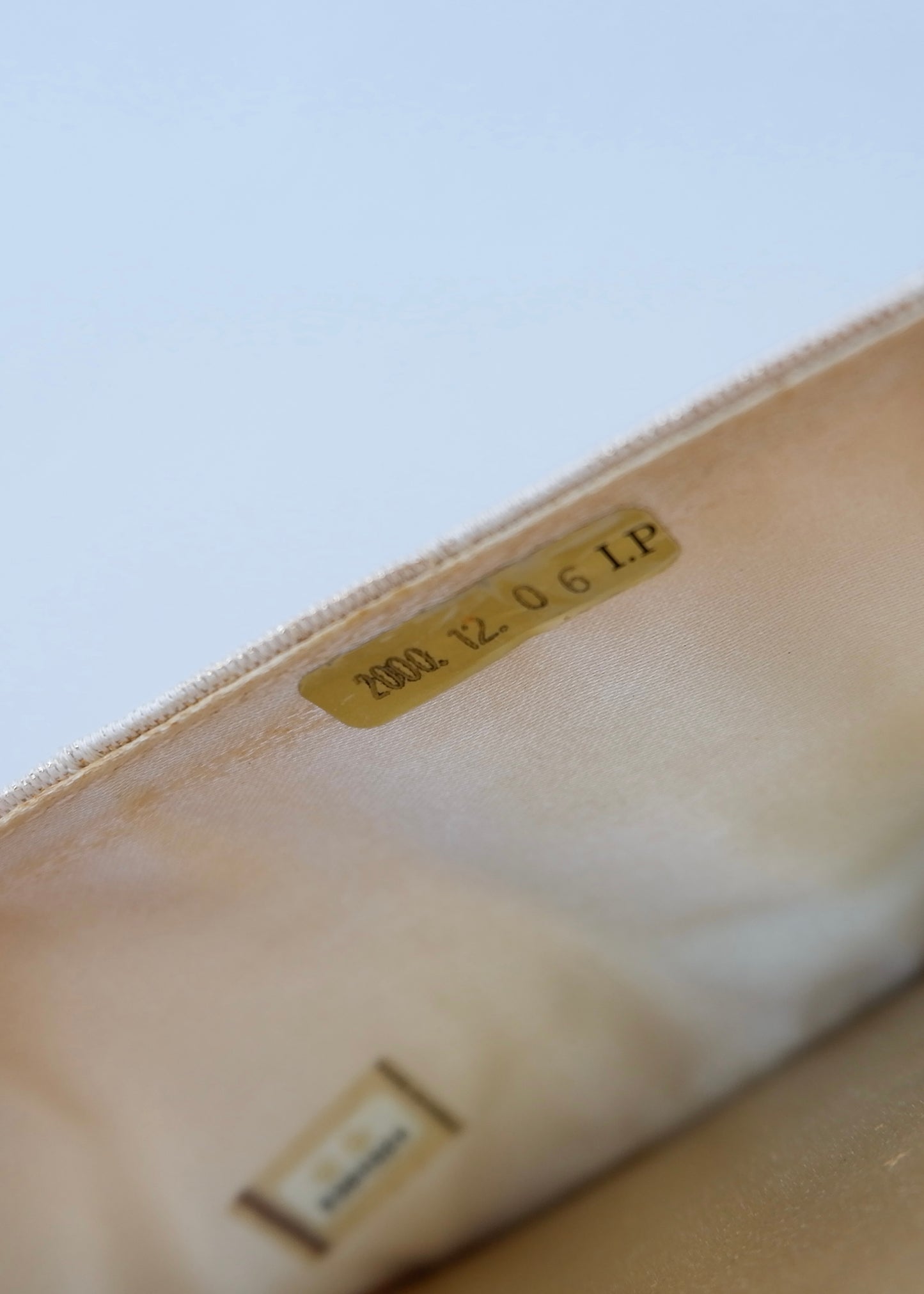 Authentic Preowned Chanel Gold Canvas New Travel Line WOC Bag