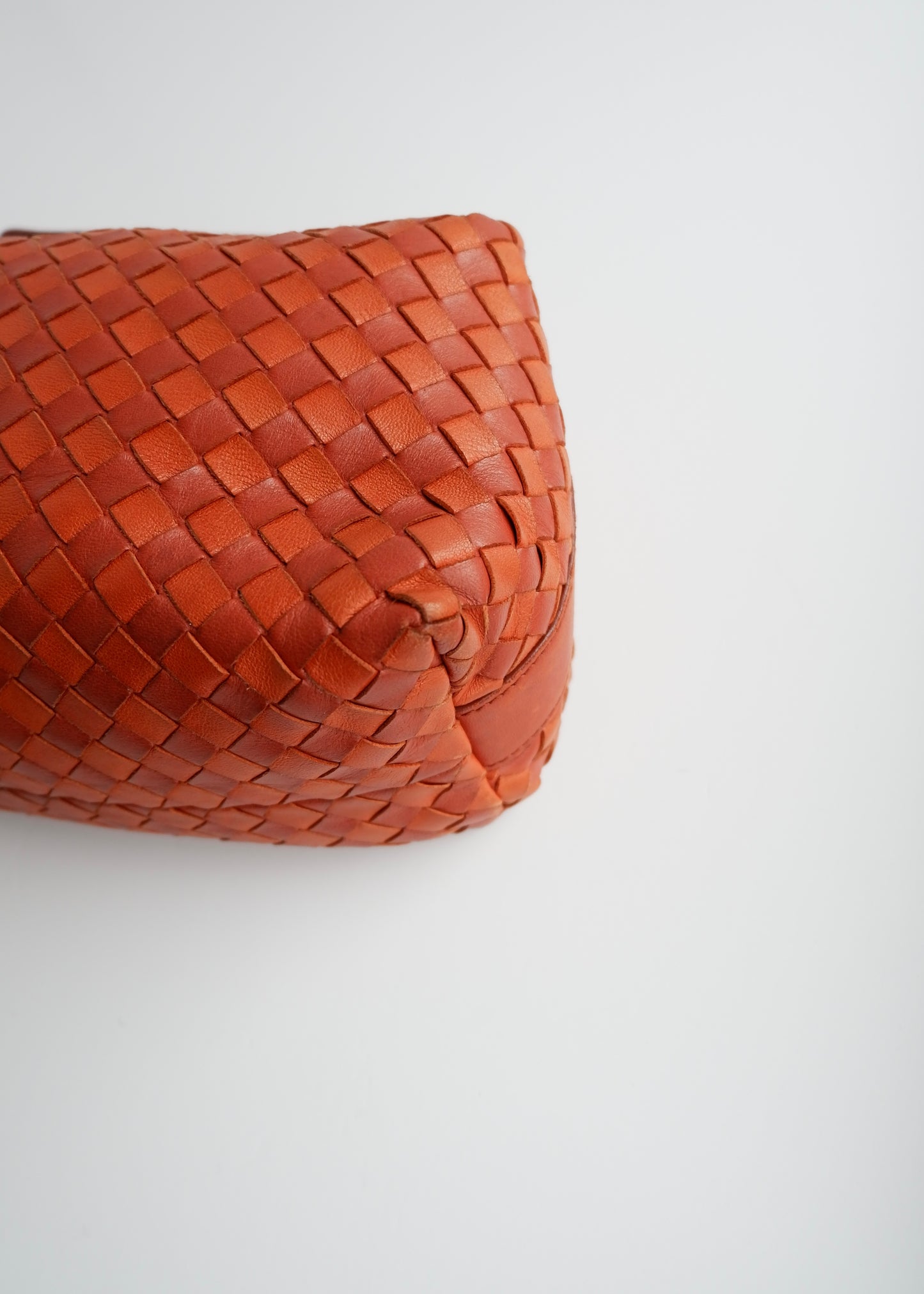 Authentic Preowned Vintage Bottega Veneta Burnt Orange Wrist Bag