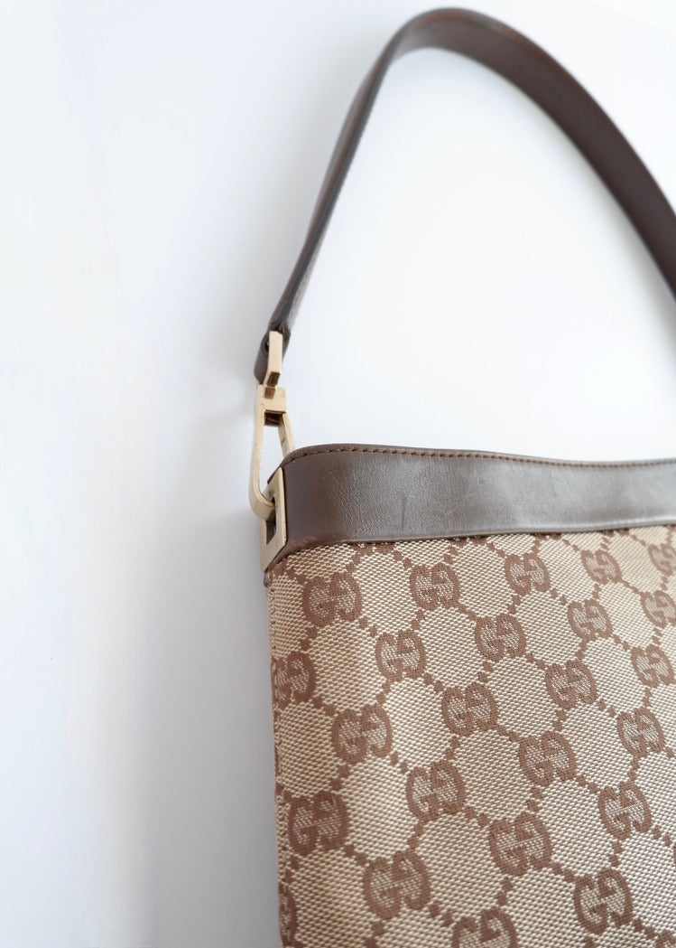 Authentic Preowned Gucci Brown GG Canvas Shoulder Bag