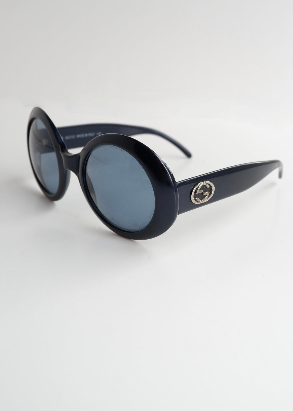 Authentic Preowned Gucci Navy Blue Round Frame Sunglasses