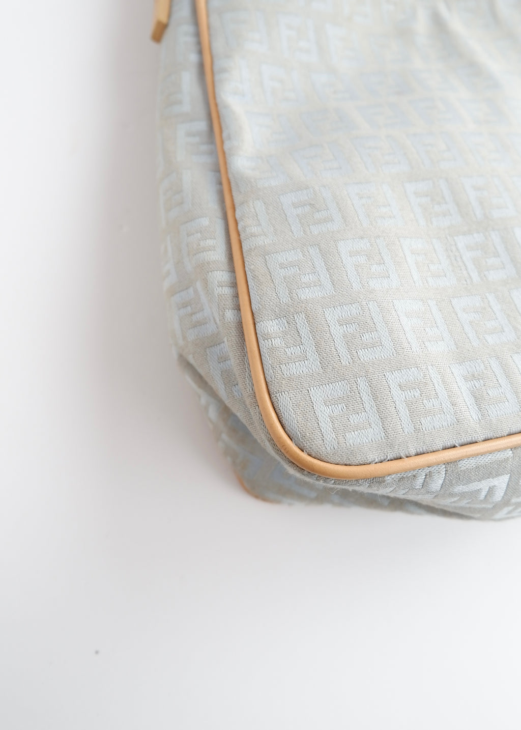 Authentic Preowned Fendi Blue/Beige Zucchino Tote Bag