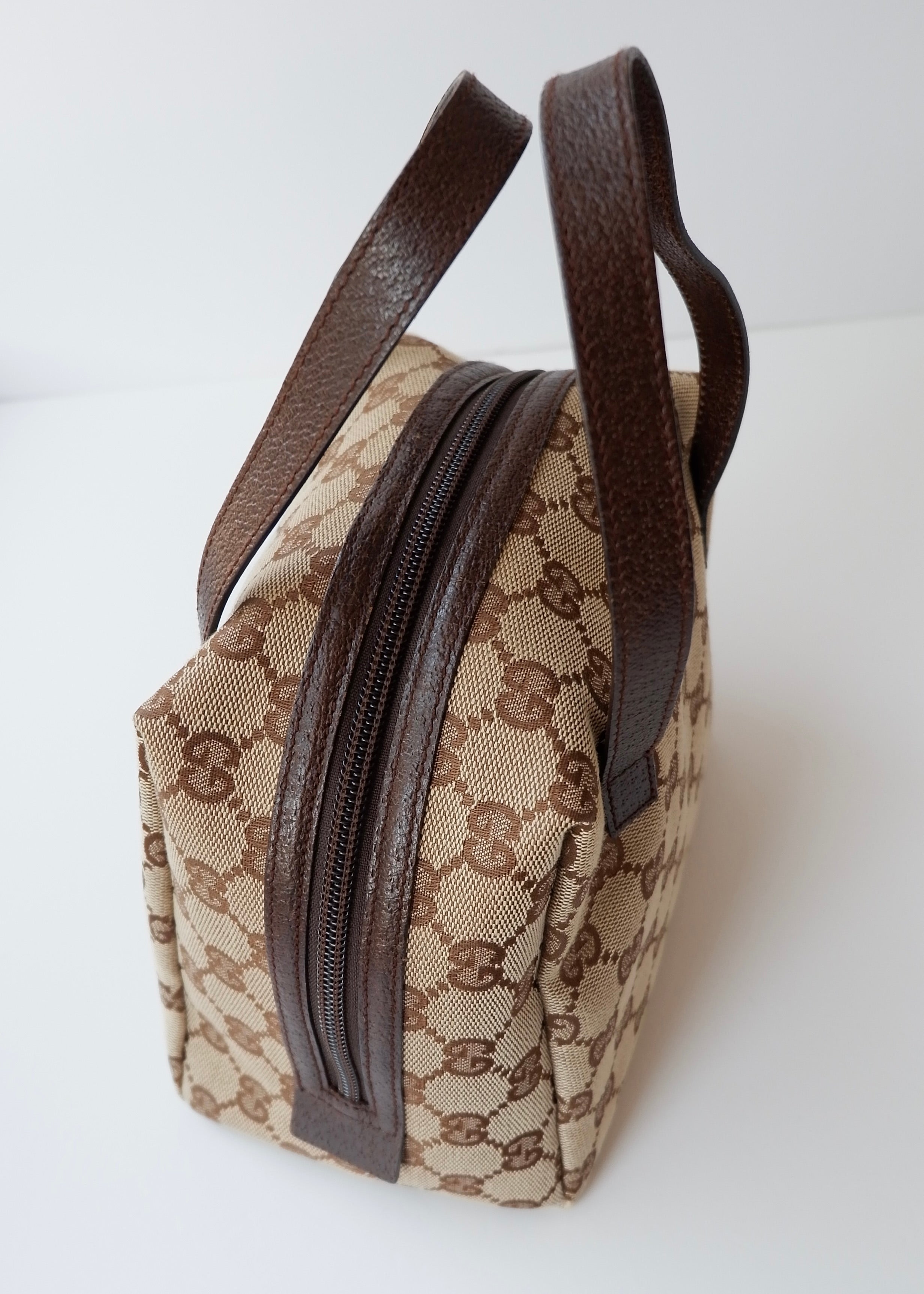 Preowned Gucci Brown GG Canvas Tofu Handbag