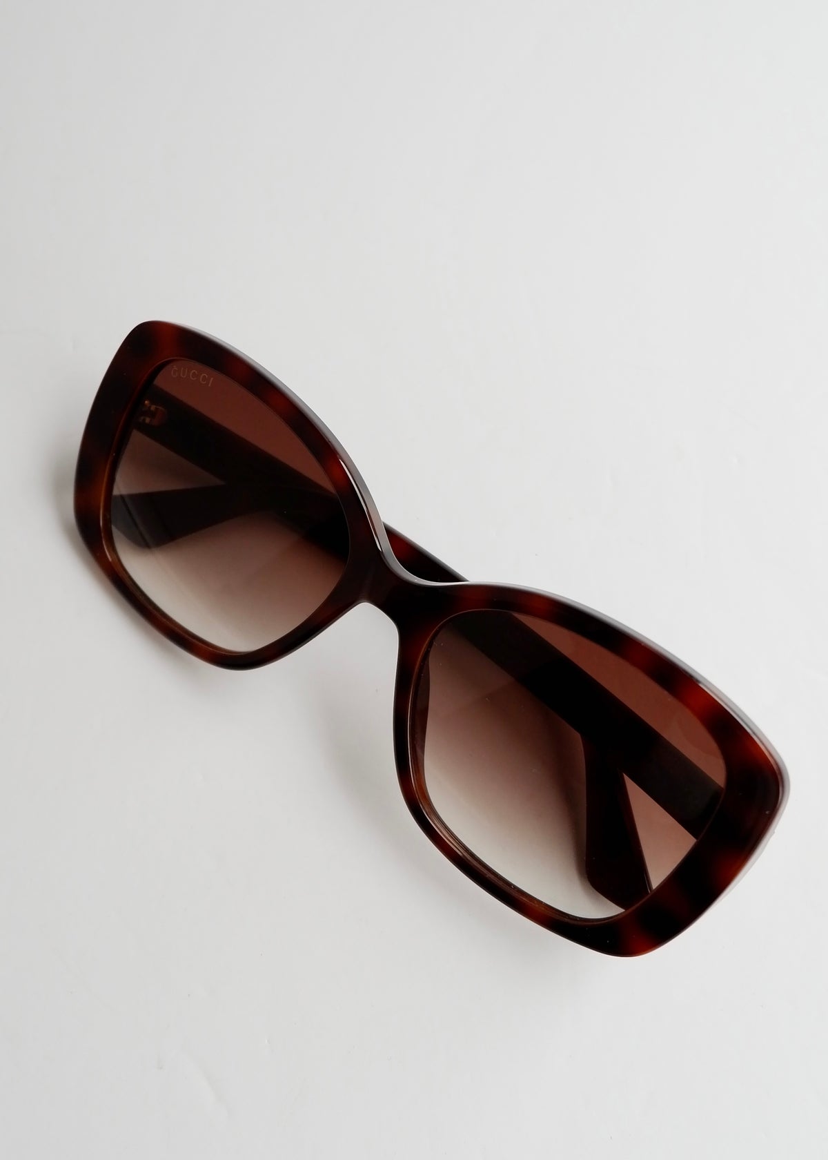 Preowned Gucci GG Logo Brown Oversized Sunglasses