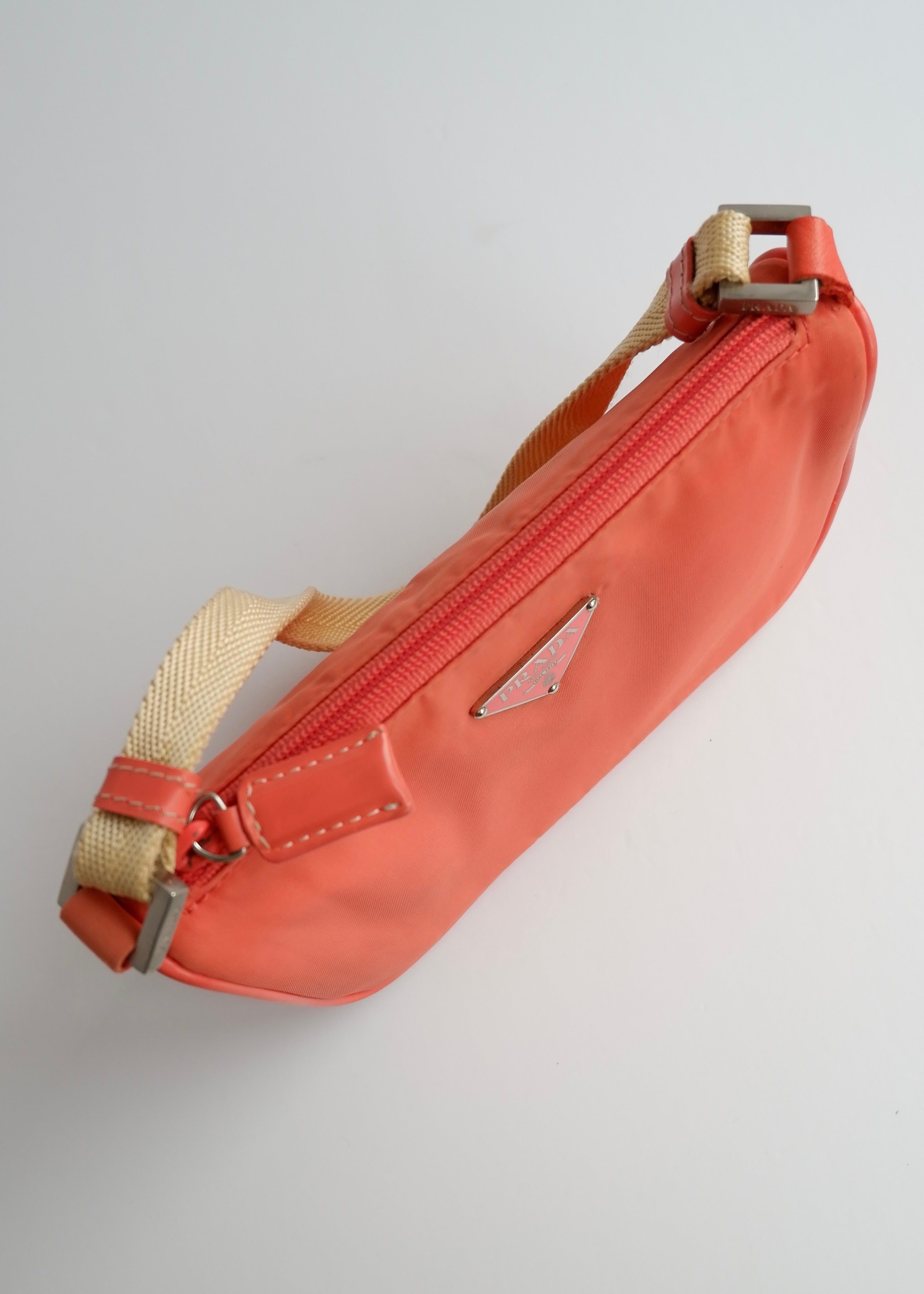 Authentic Preowned Prada Salmon Pink Nylon Shoulder Bag