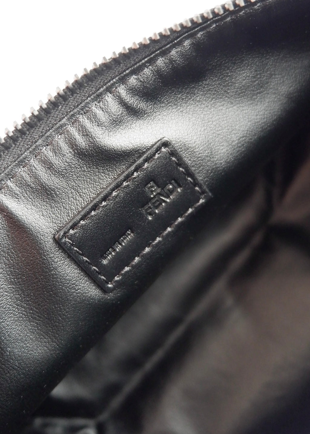 Authentic Preowned Fendi Black Canvas Zucchino Pouch