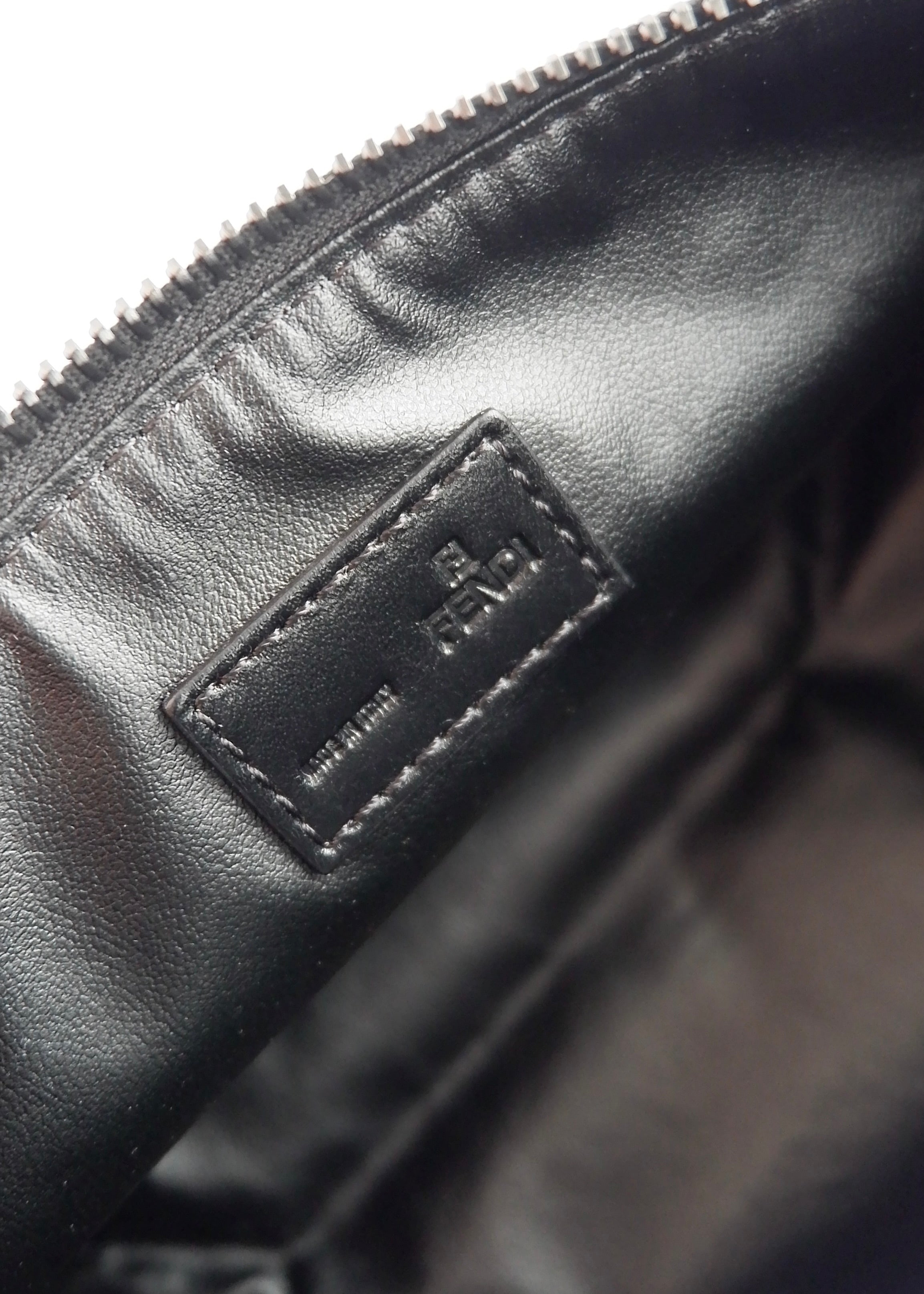 Authentic Preowned Fendi Black Canvas Zucchino Pouch