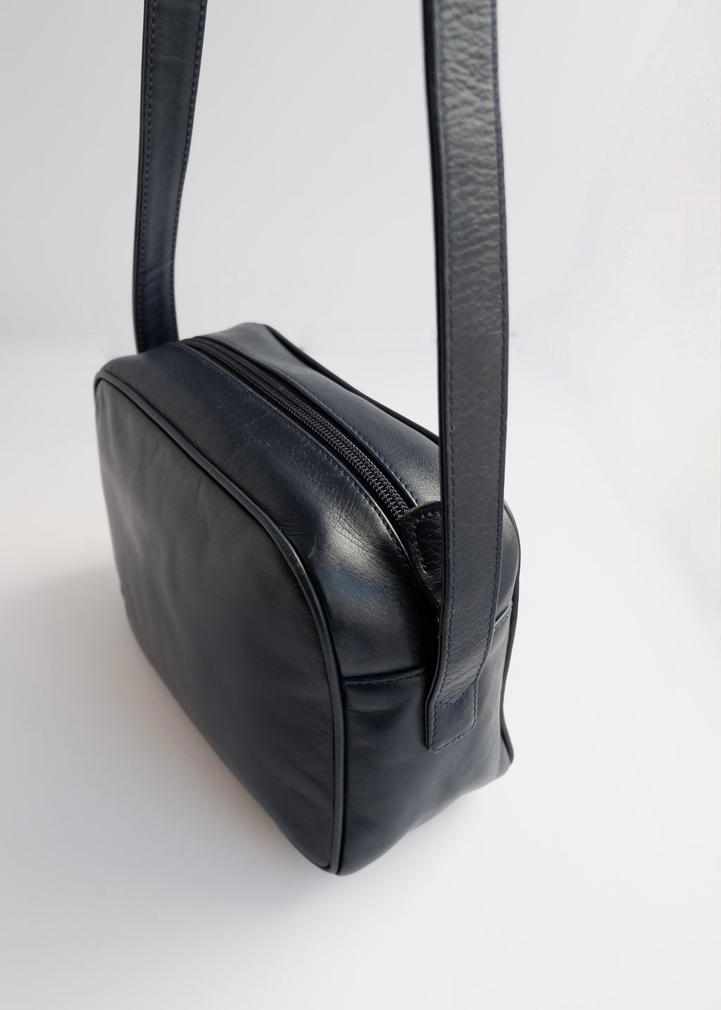 Authentic Preowned Vintage Christian Dior Navy Leather Crossbody Bag