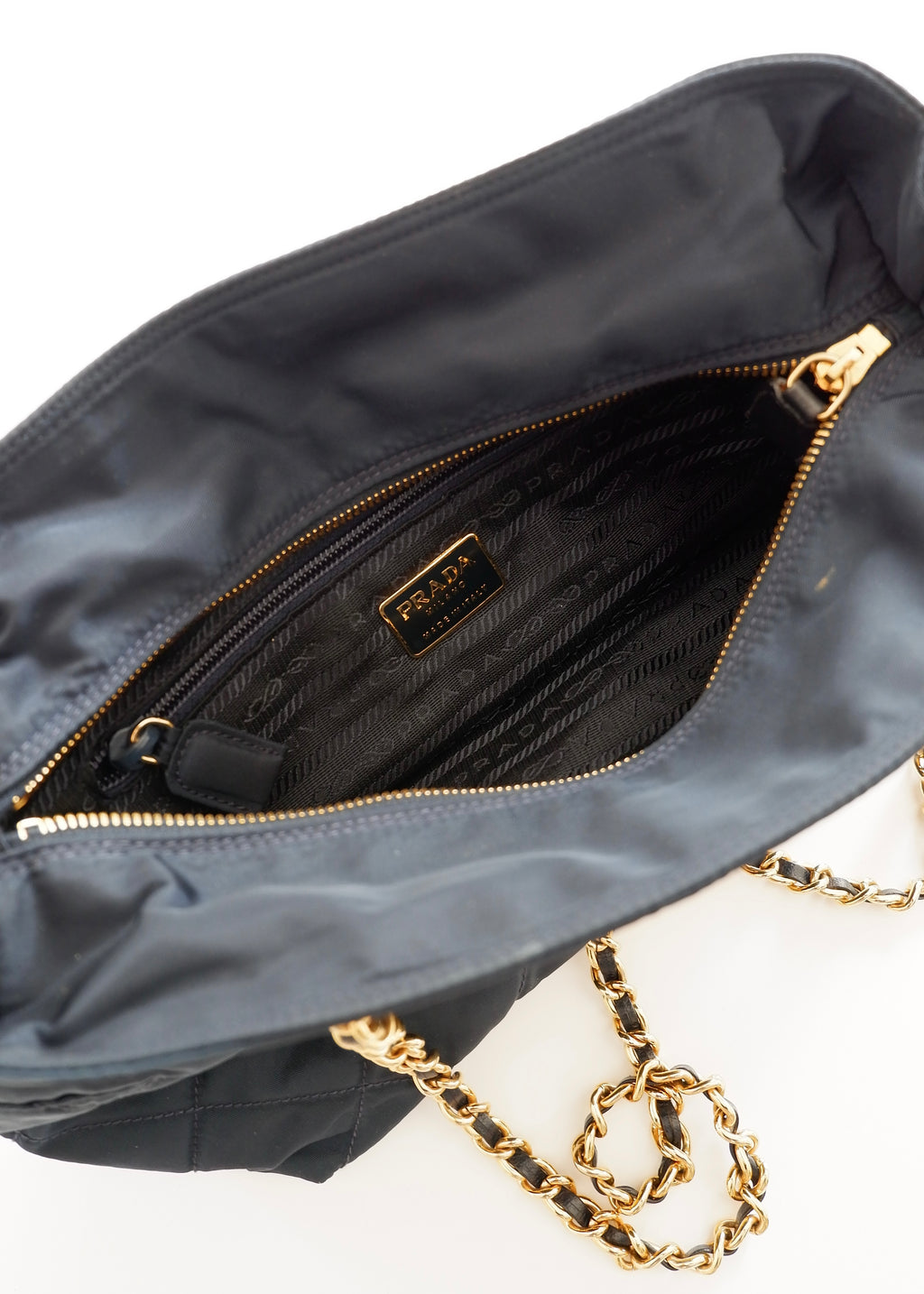 Authentic Preowned Prada Navy Quilted Nylon Shoulder Bag