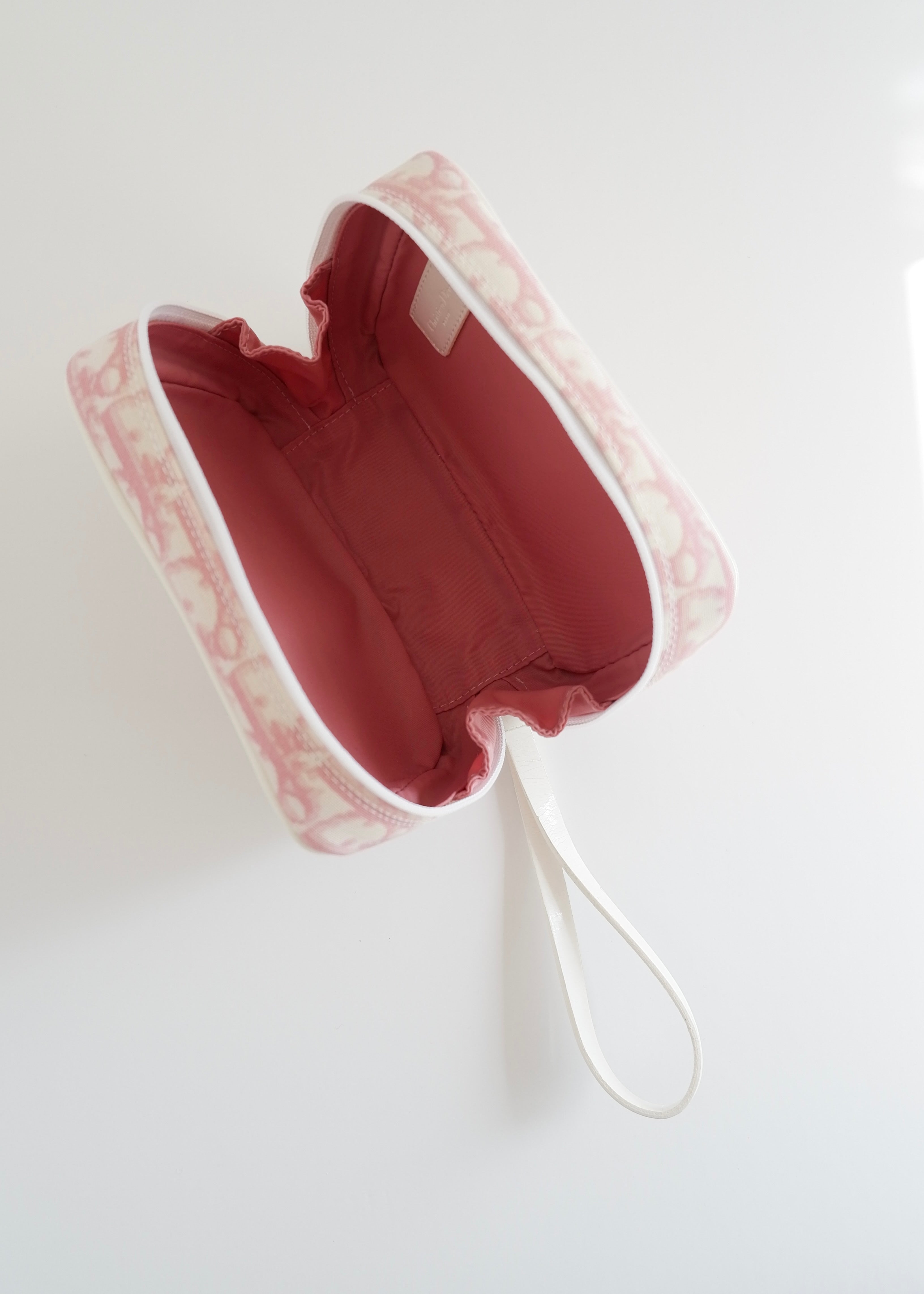 Authentic Preowned Vintage Dior Pink Trotter Wrist Pouch