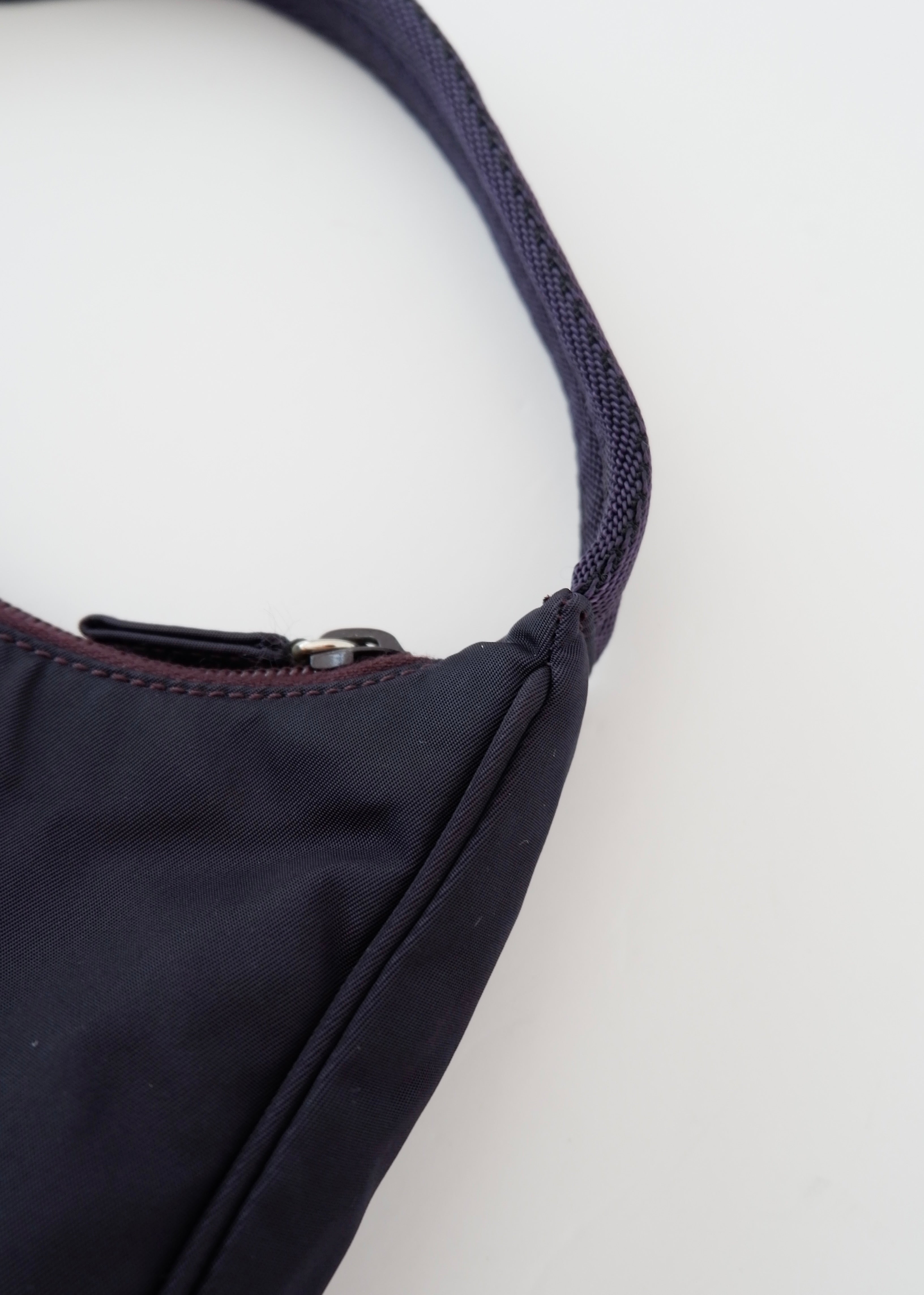 Authentic Preowned Prada Dark Purple Nylon Shoulder Bag