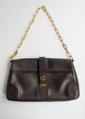 Authentic Preowned Gucci Brown Leather Shoulder Bag