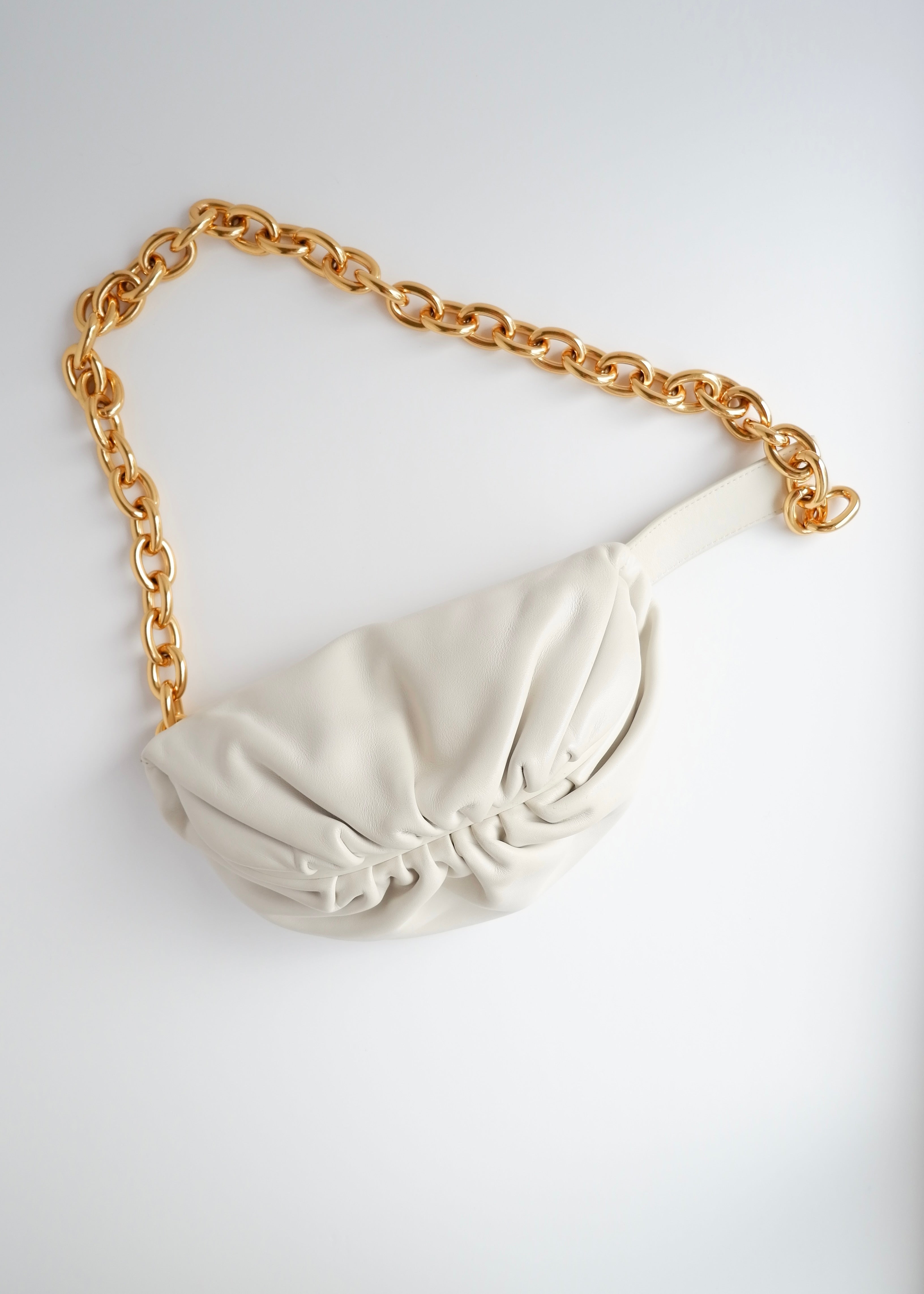 Authentic Preowned Bottega Veneta White Leather The Pouch Belt Bag