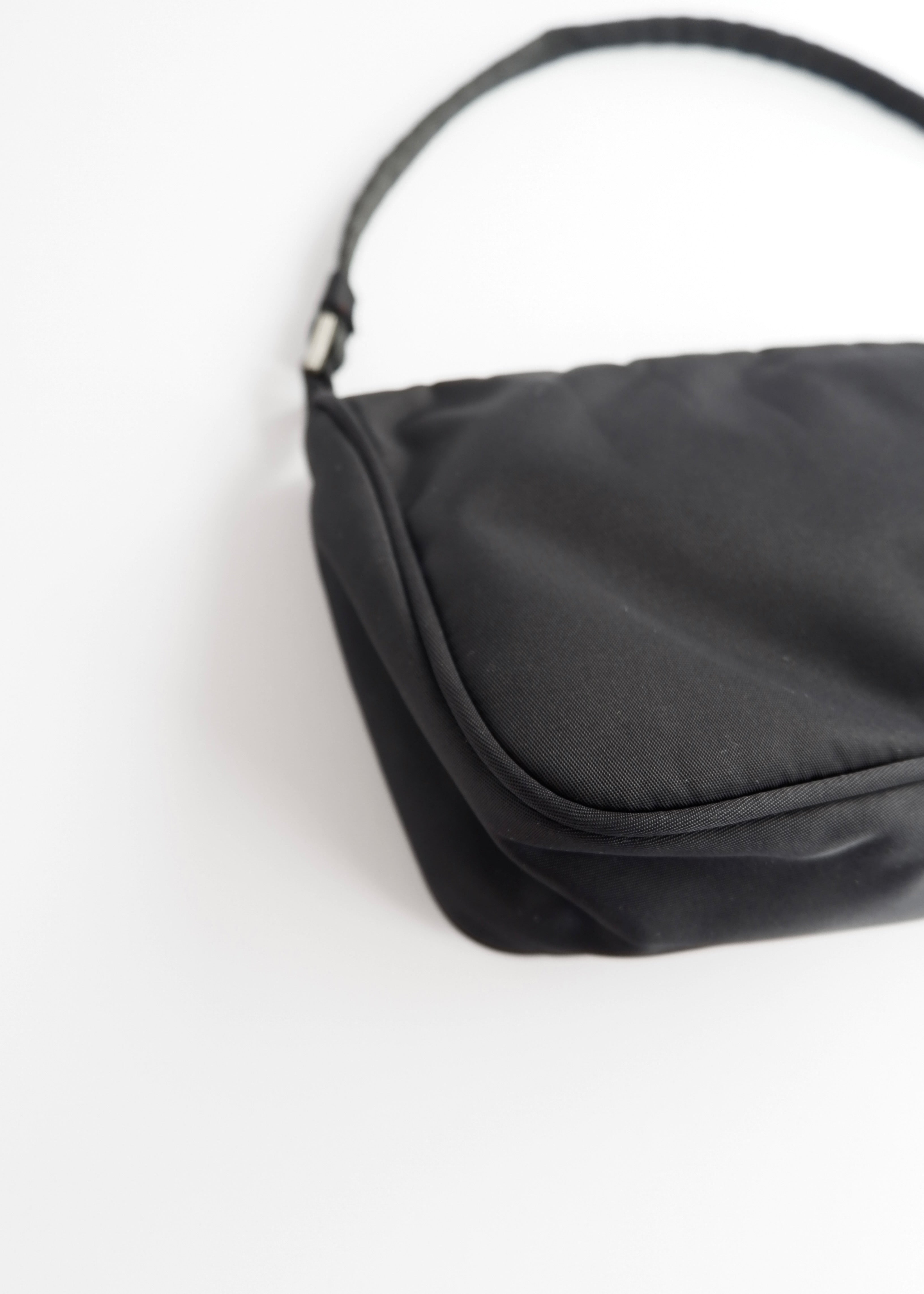 Authentic Preowned Prada Black Nylon Pochette/Shoulder Bag