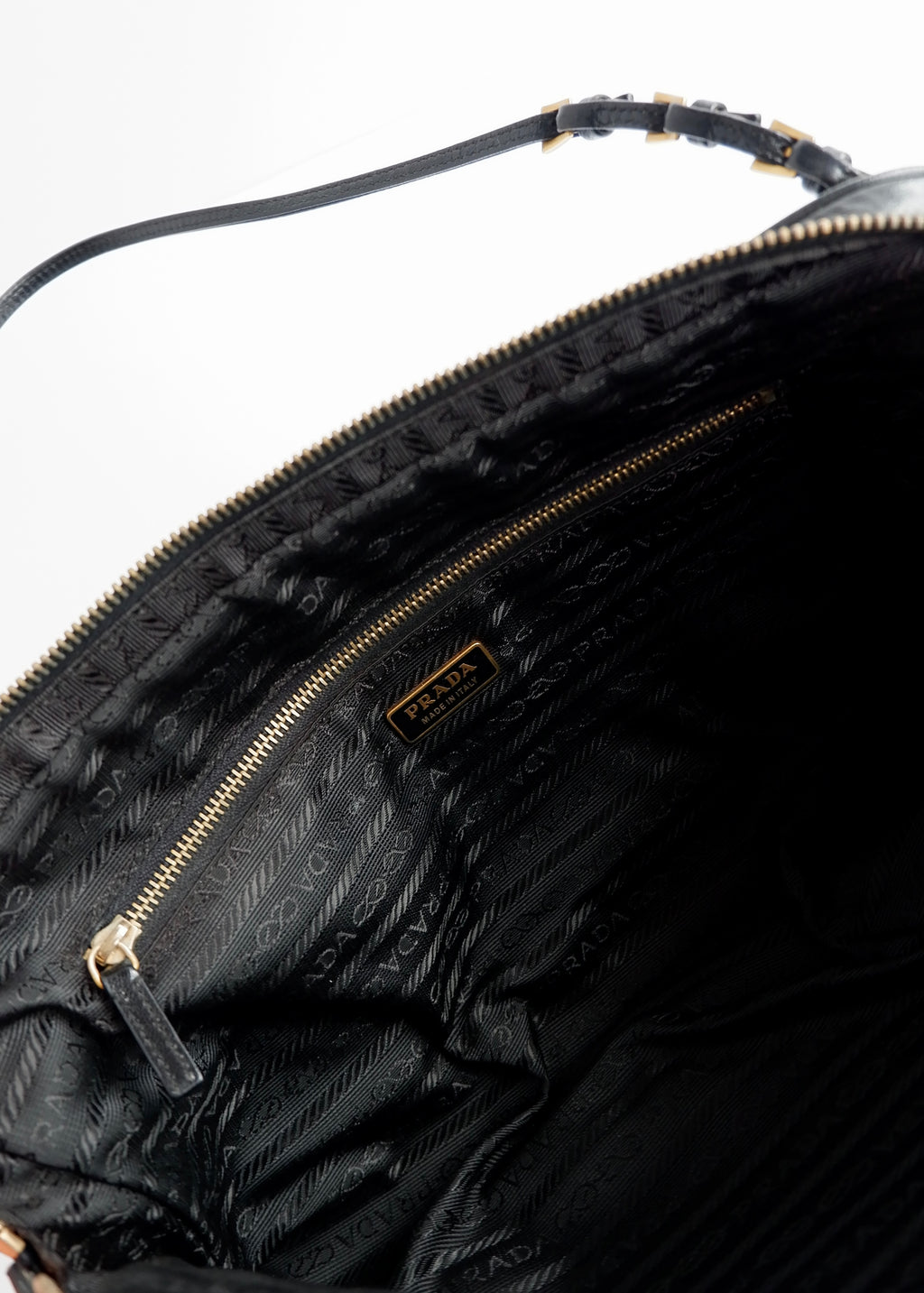 Authentic Preowned Prada Nylon/Leather Black Thin Strap Shoulder Bag GWH