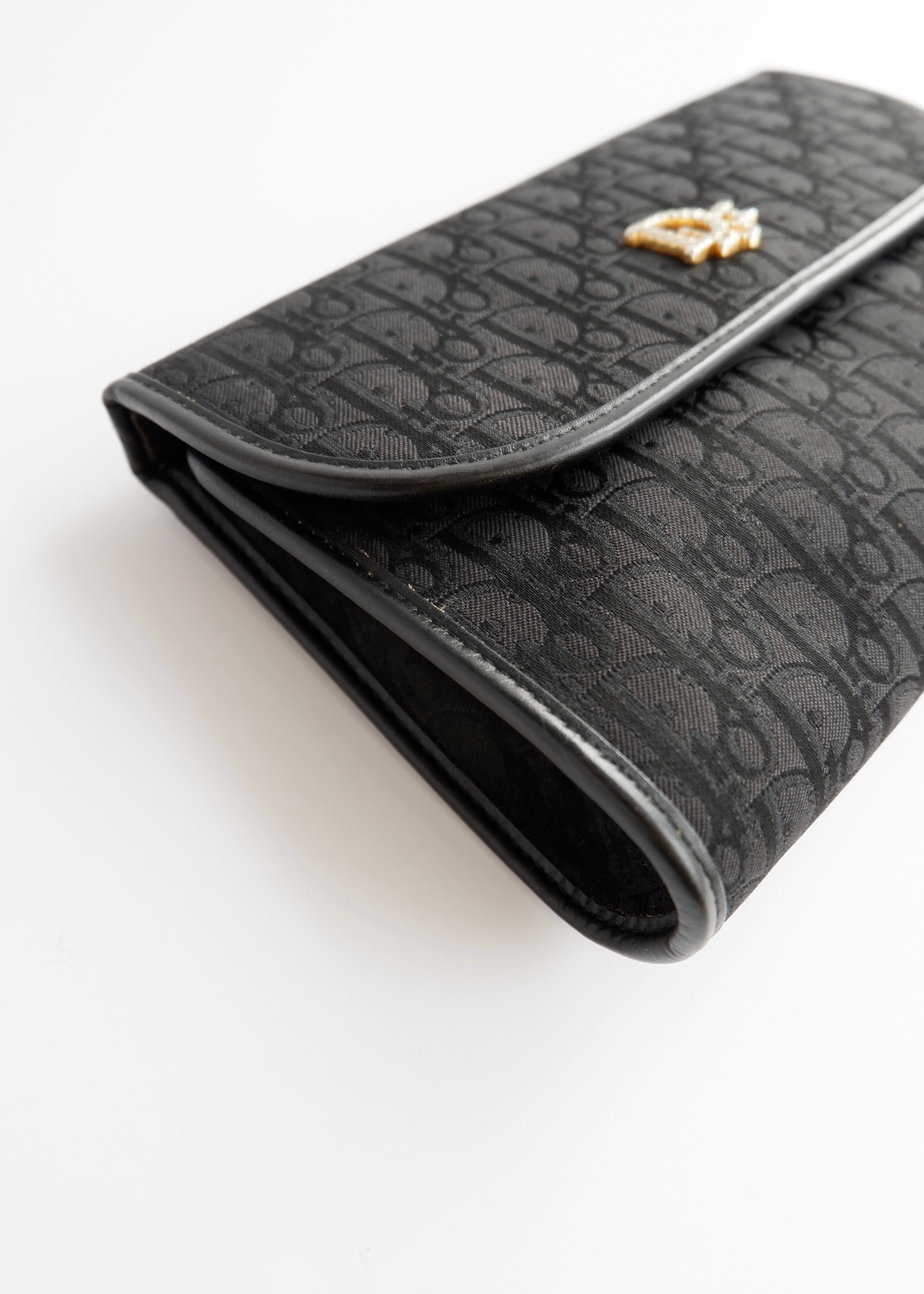 Sac bandoulière vintage Dior Trotter noir chaîne d'occasion Authenti