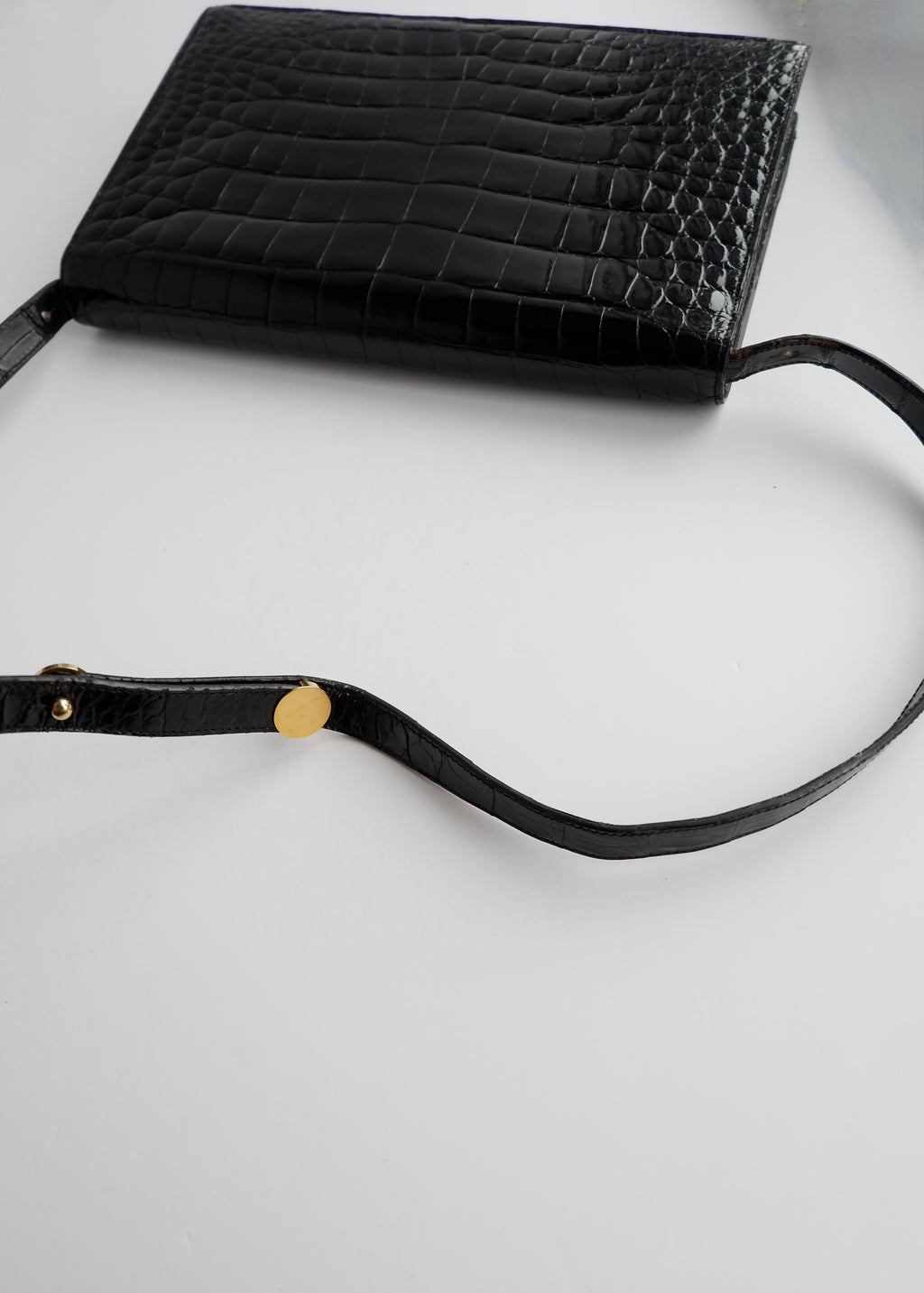 Authentic Preowned Vintage Dior Black Patent Leather Shoulder Bag
