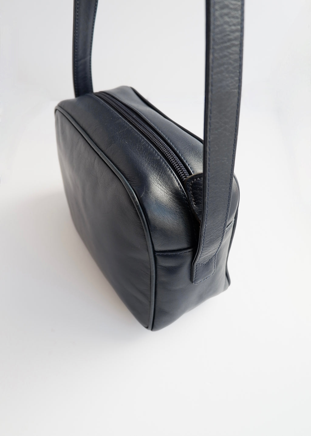 Authentic Preowned Vintage Christian Dior Navy Leather Crossbody Bag