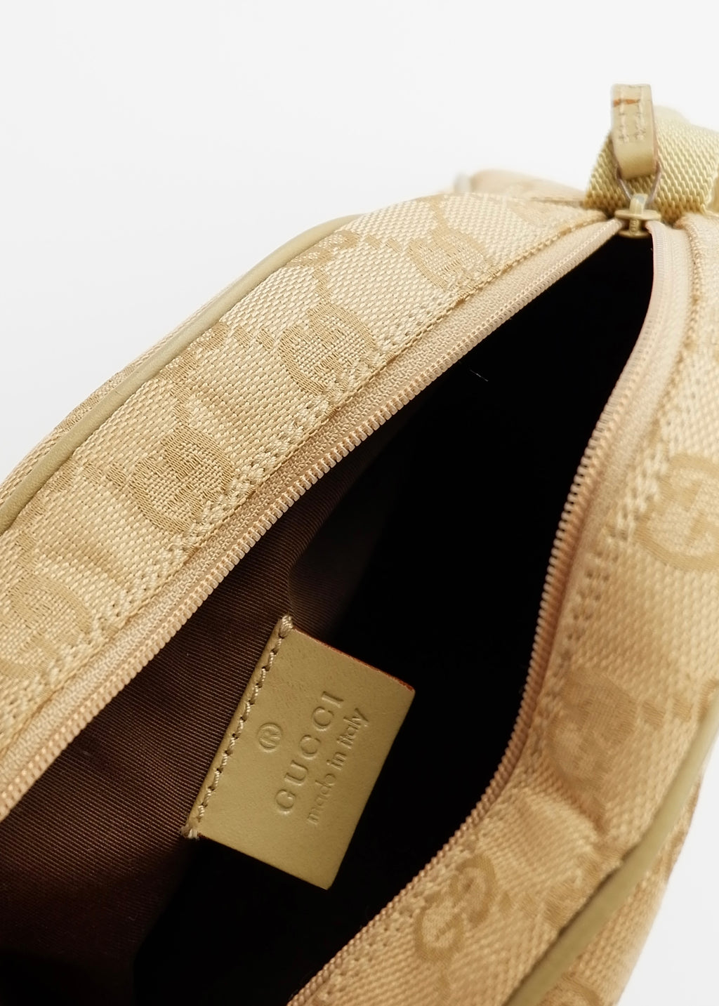 Authentic Preowned Gucci Green GG Canvas Half Moon Shoulder Bag