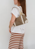 Authentic Preowned Gucci White GG Canvas/Leather Small Shoulder Bag