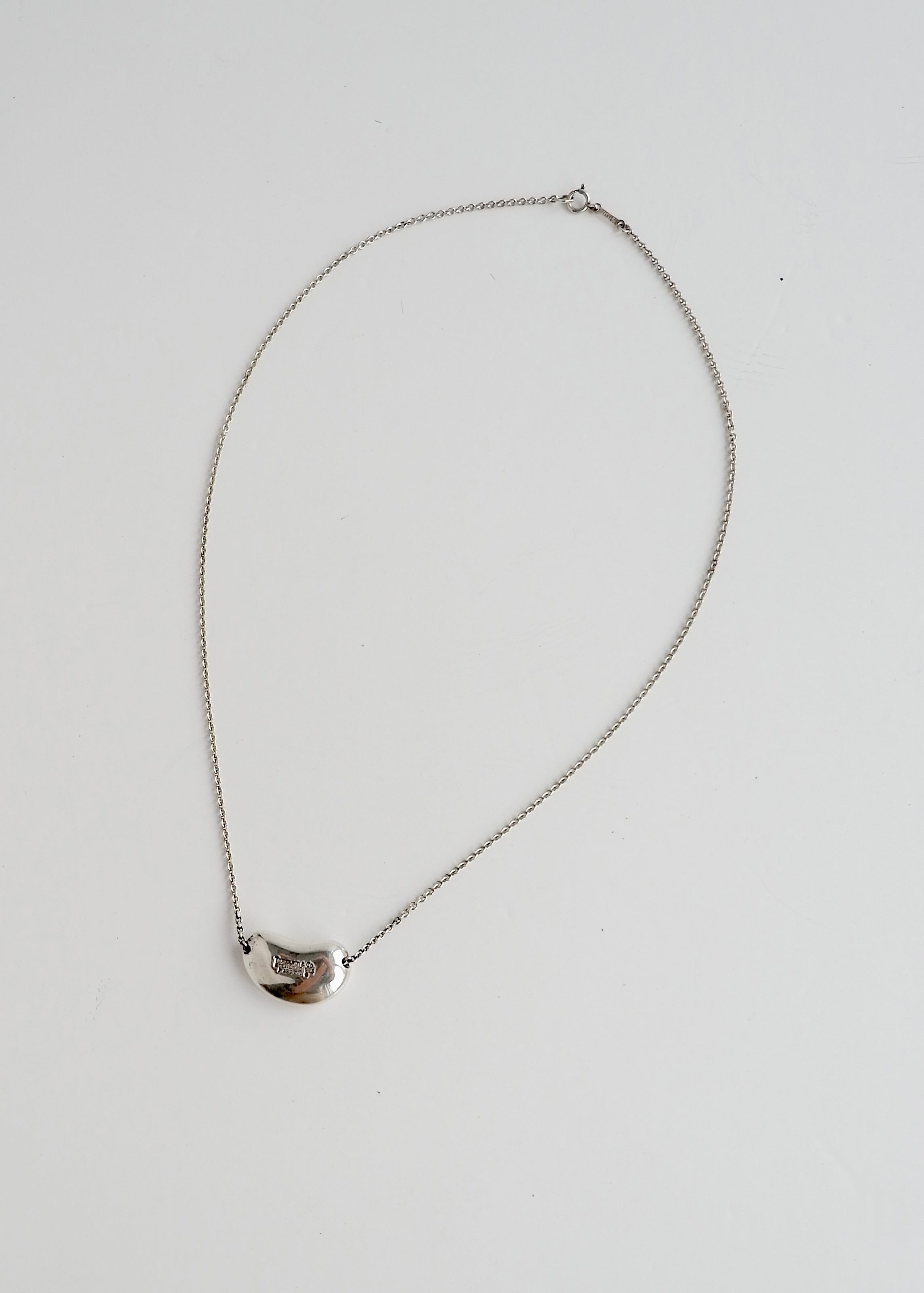 Authentic Preowned Tiffany & Co. Silver Bean Necklace (Large)