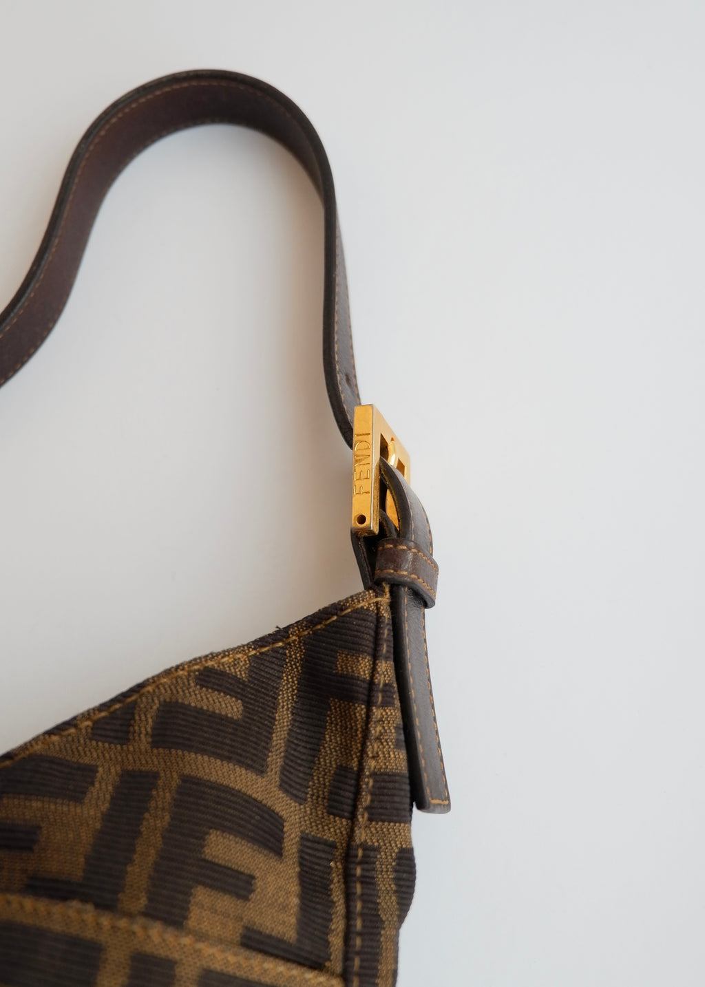 Authentic Preowned Fendi Brown Canvas Zucca Hobo Shoulder Bag