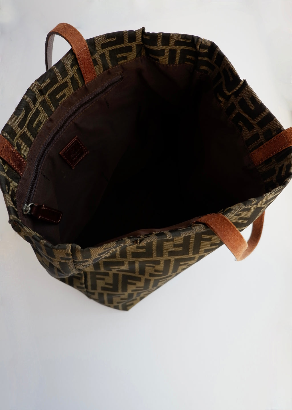 Authentic Preowned Fendi Brown Canvas Zucca Tote Bag