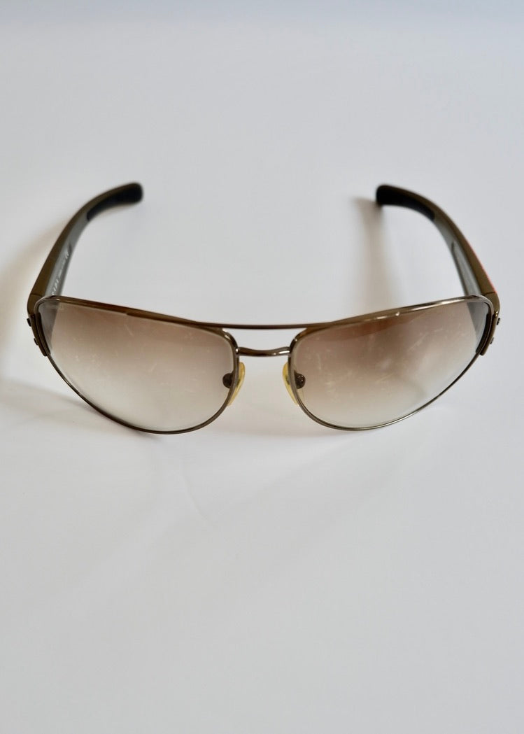 Authentic Preowned Prada Brown Metal Frame Sunglasses