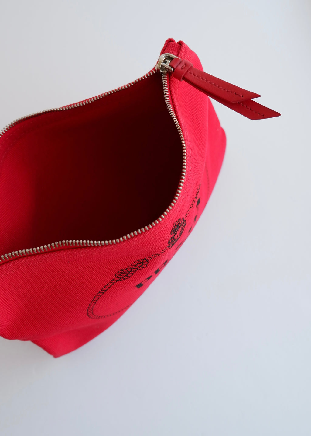 Authentic Preowned Prada Red Canvas/ Transparent Tote Bag