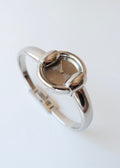 Preowned Gucci Silver Thin Band Circle Face Stainless Steel Watch