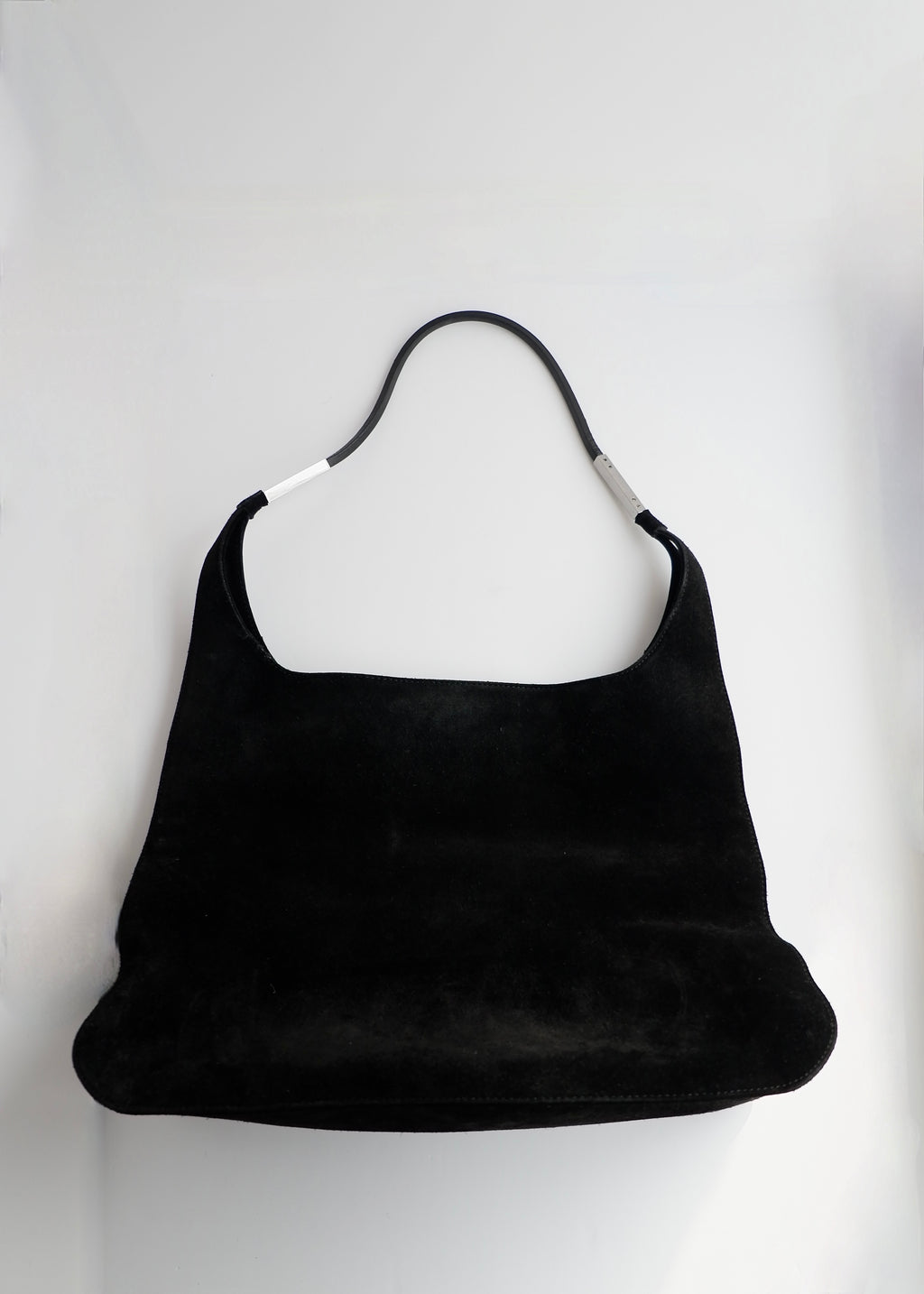 Authentic Preowned Gucci Black Suede Hobo Shoulder Bag