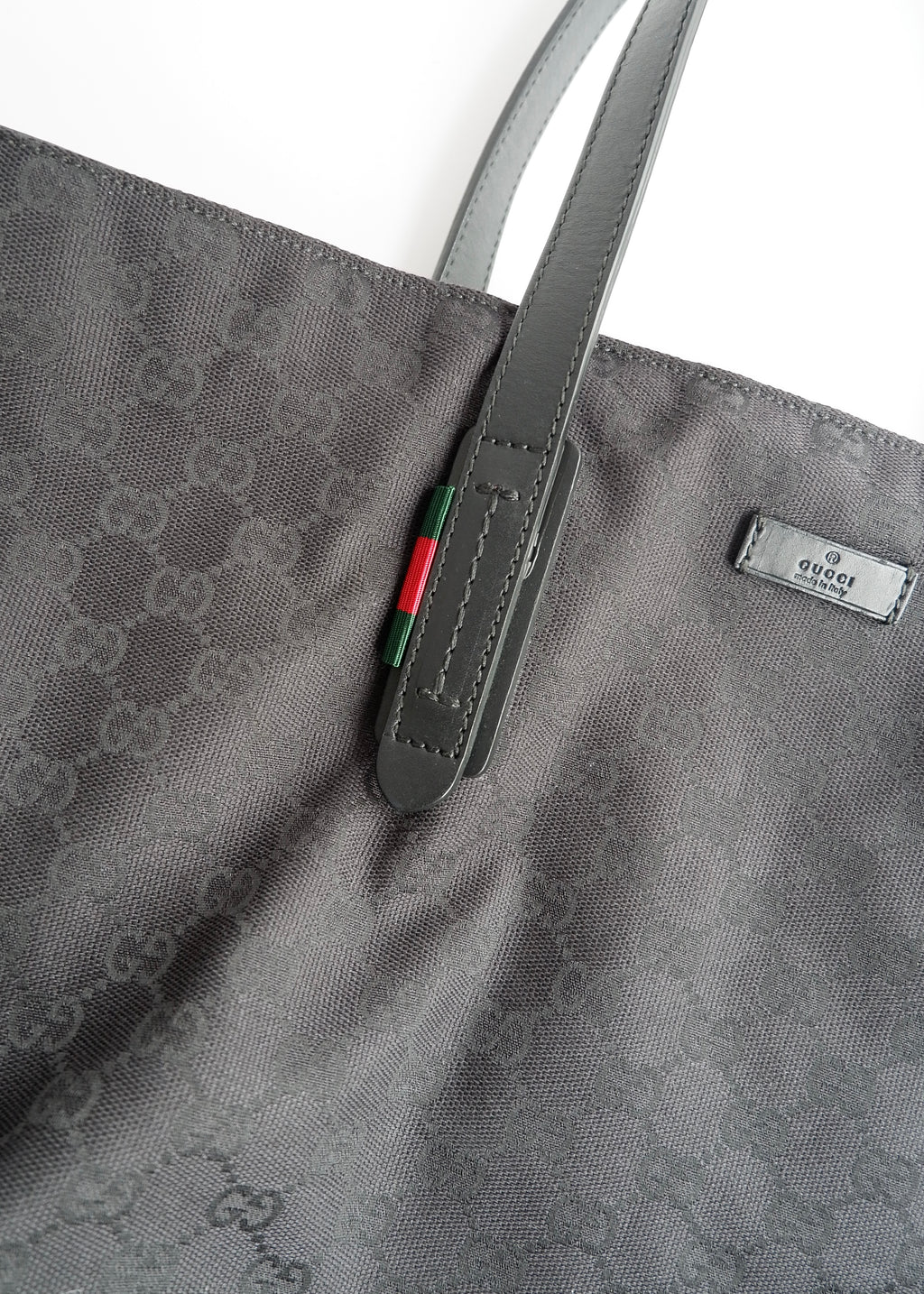 Authentic Preowned Gucci Black GG Canvas Extra Large Shoulder Tote