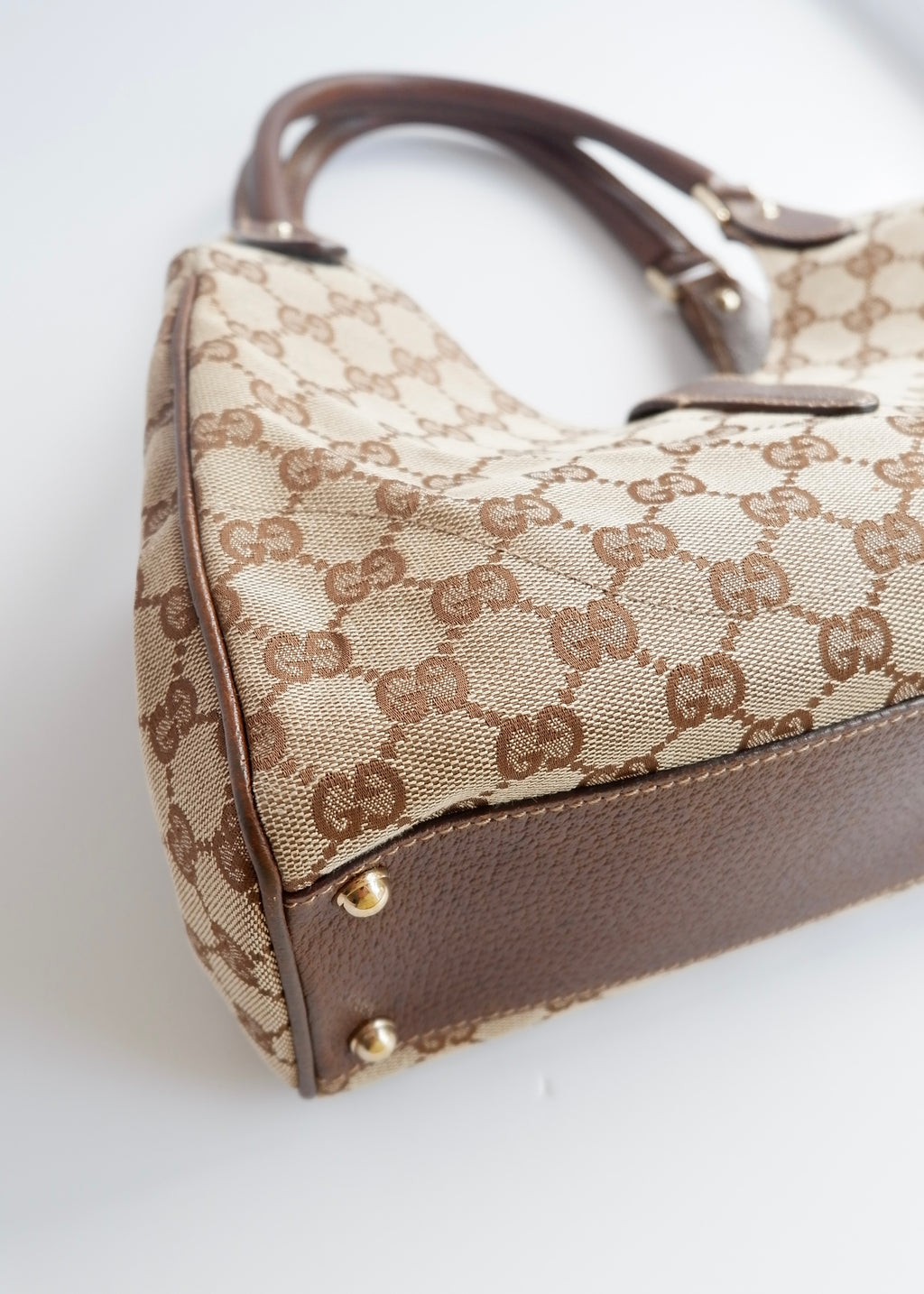 Preowned Gucci Brown GG Canvas Bardot Shoulder Bag