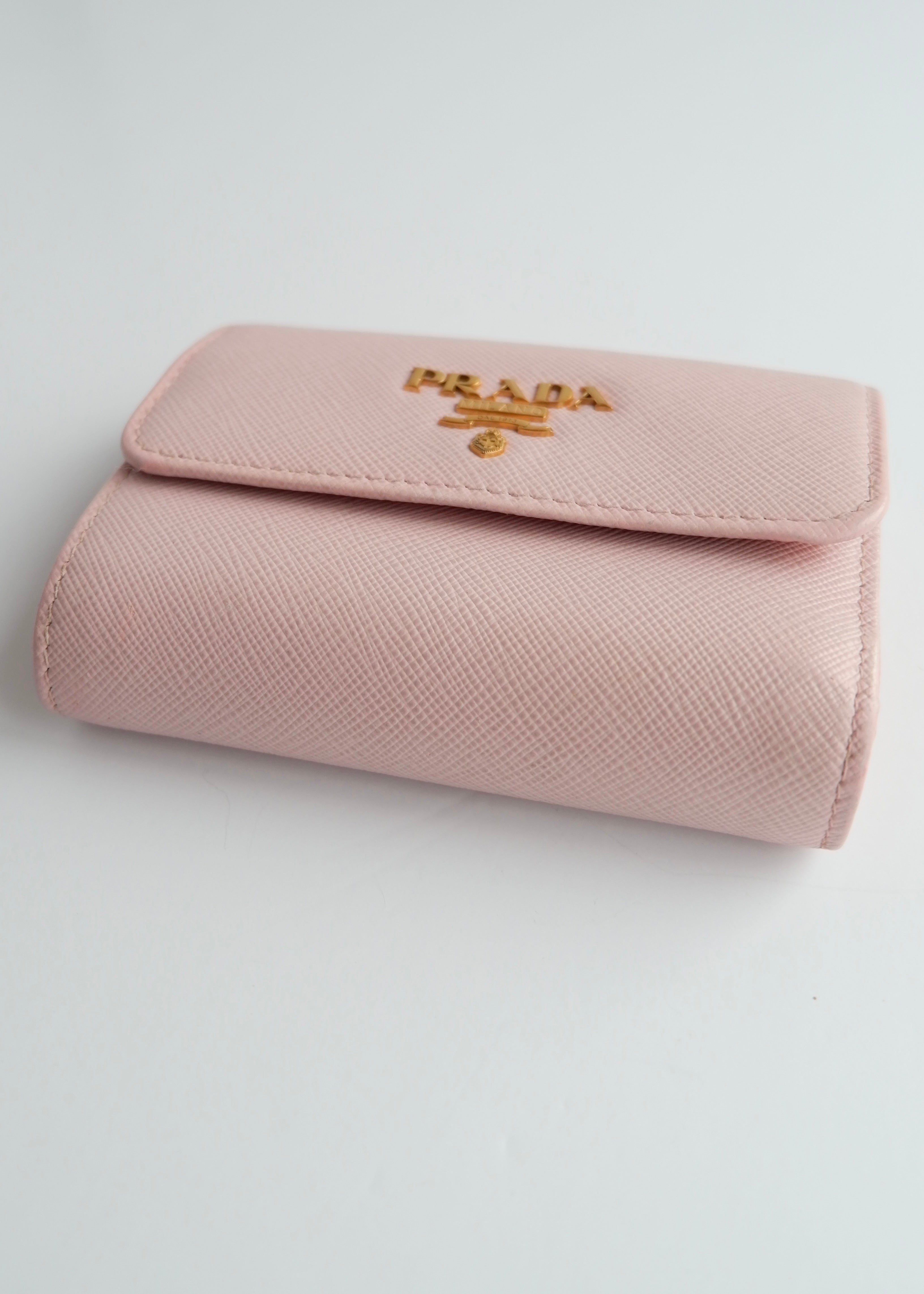 Authentic Preowned Prada Baby Pink Saffiano Leather Bi Fold Wallet