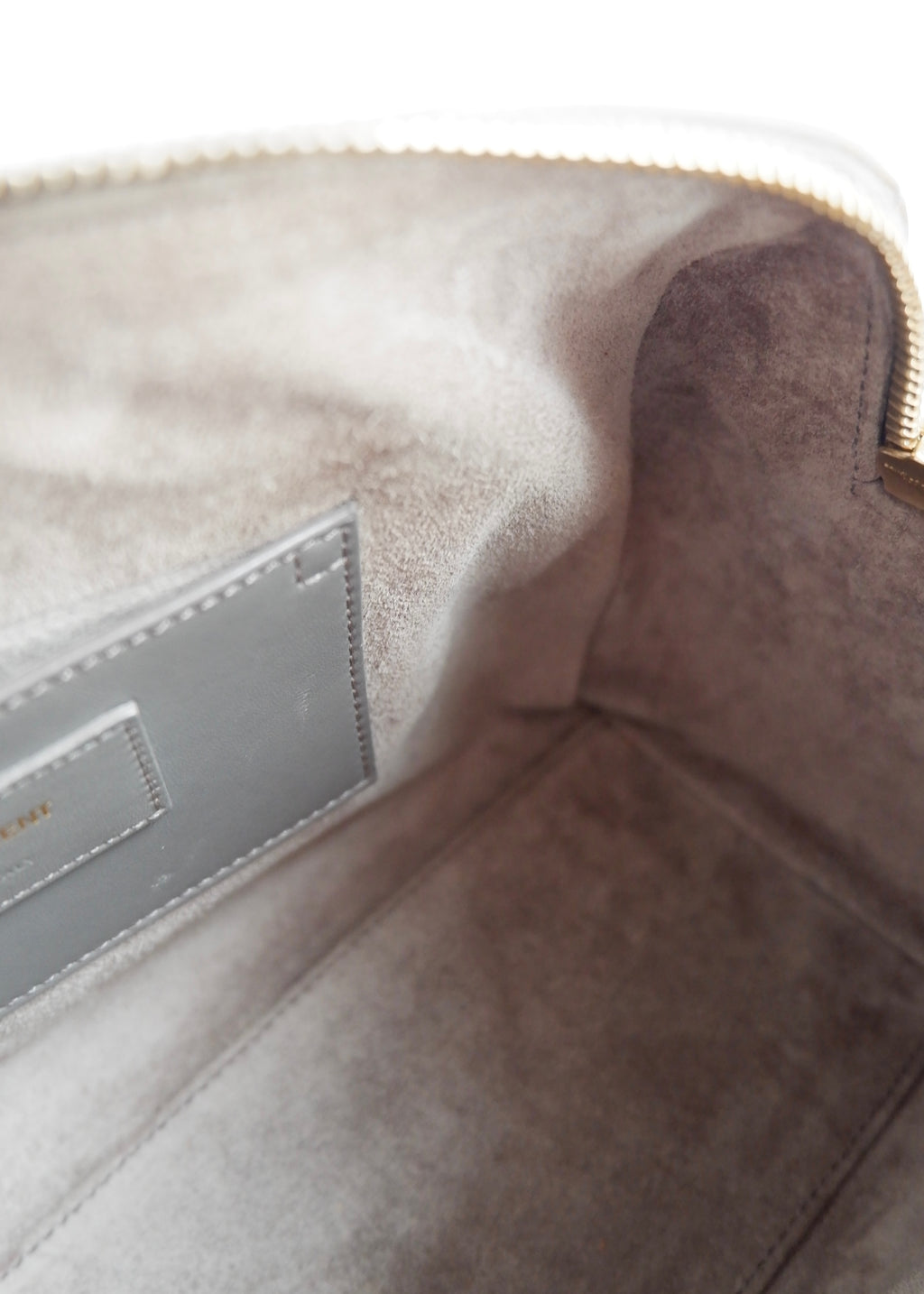 Authentic Preowned Saint Laurent Grey Leather Baby Two Way Duffle