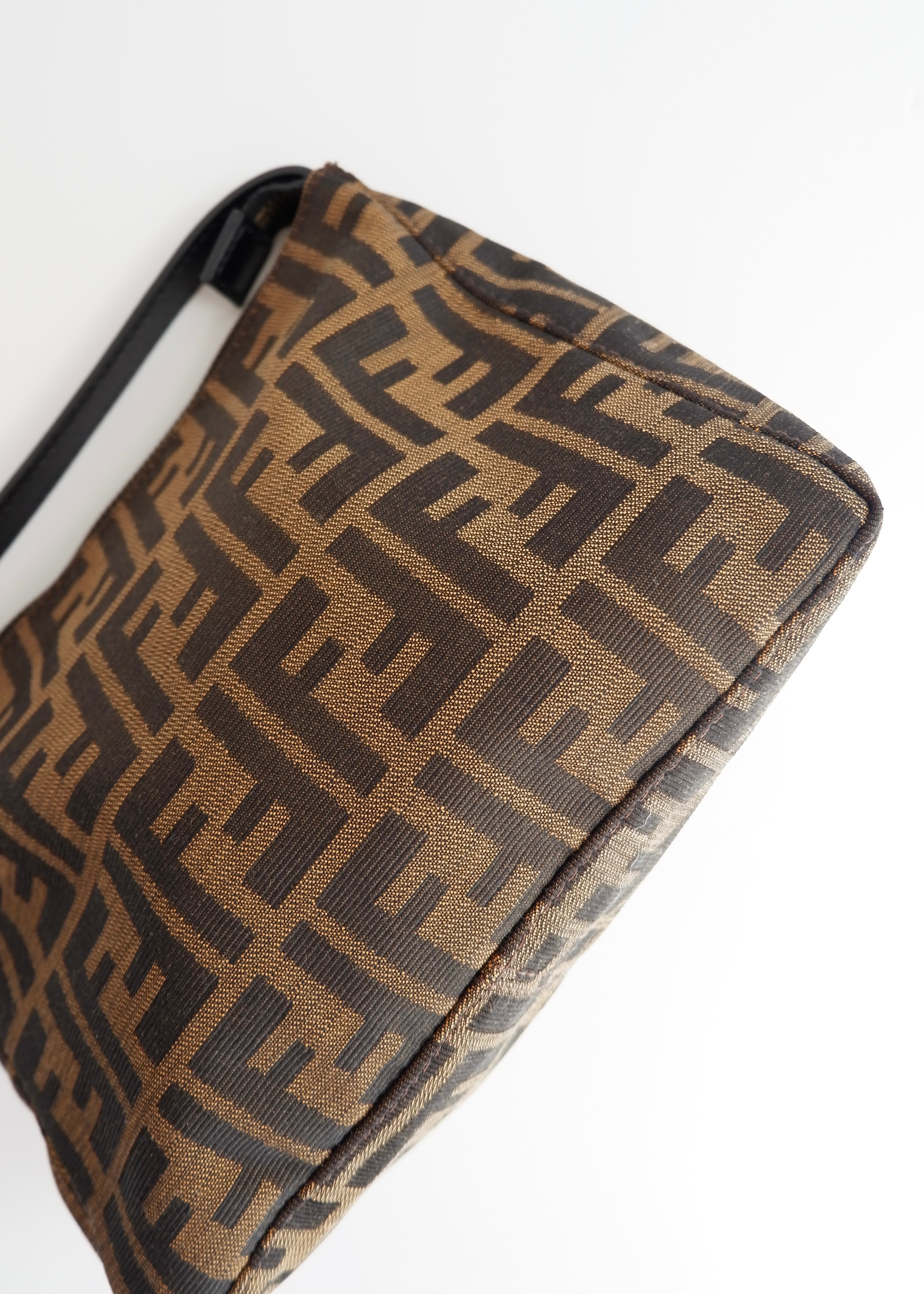 Preowned Fendi Zucca Print Micro Handbag