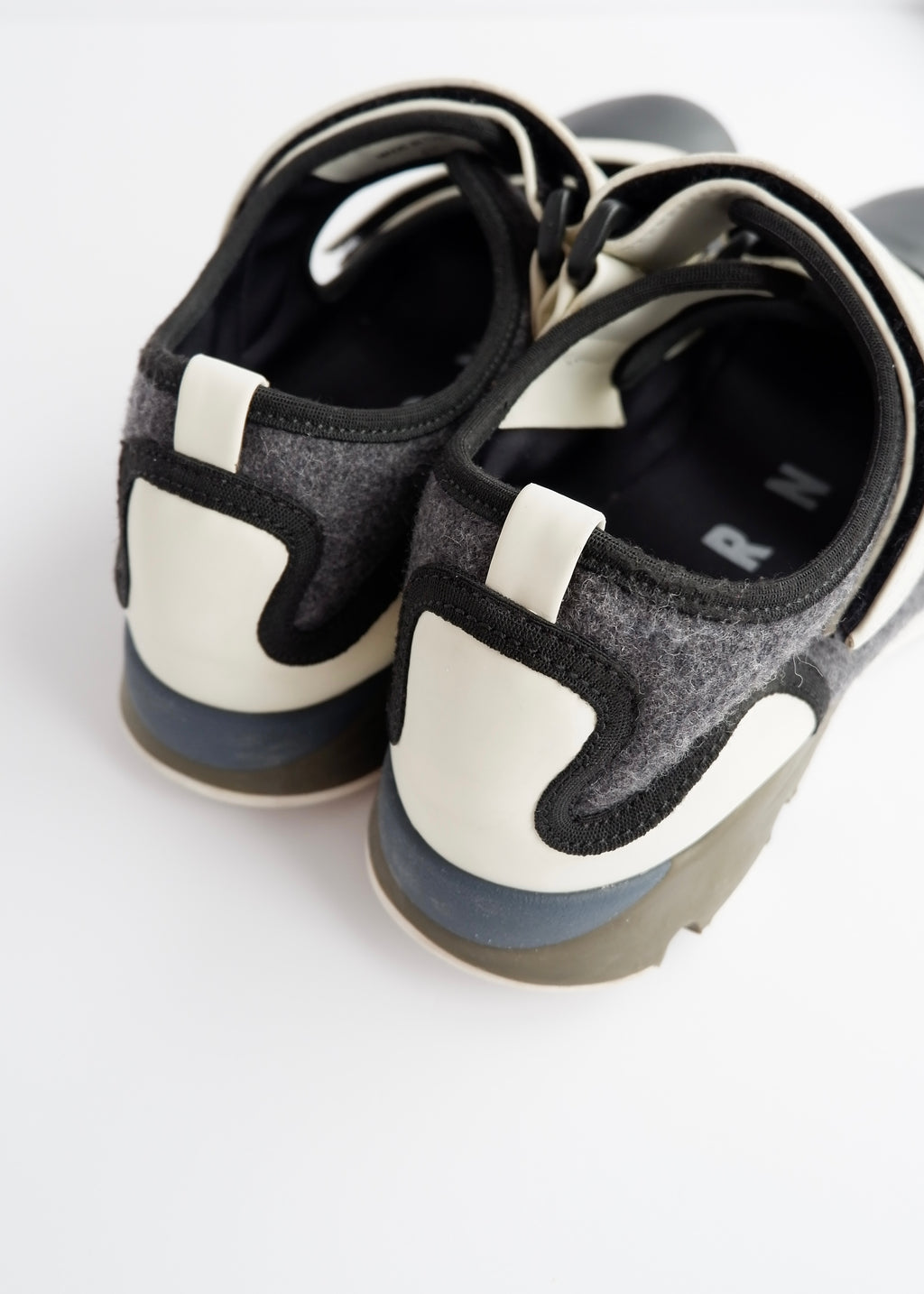 Baskets Velcro Marni Noires/Vertes en Tissu Technique Authentiques d'Occasion - 40