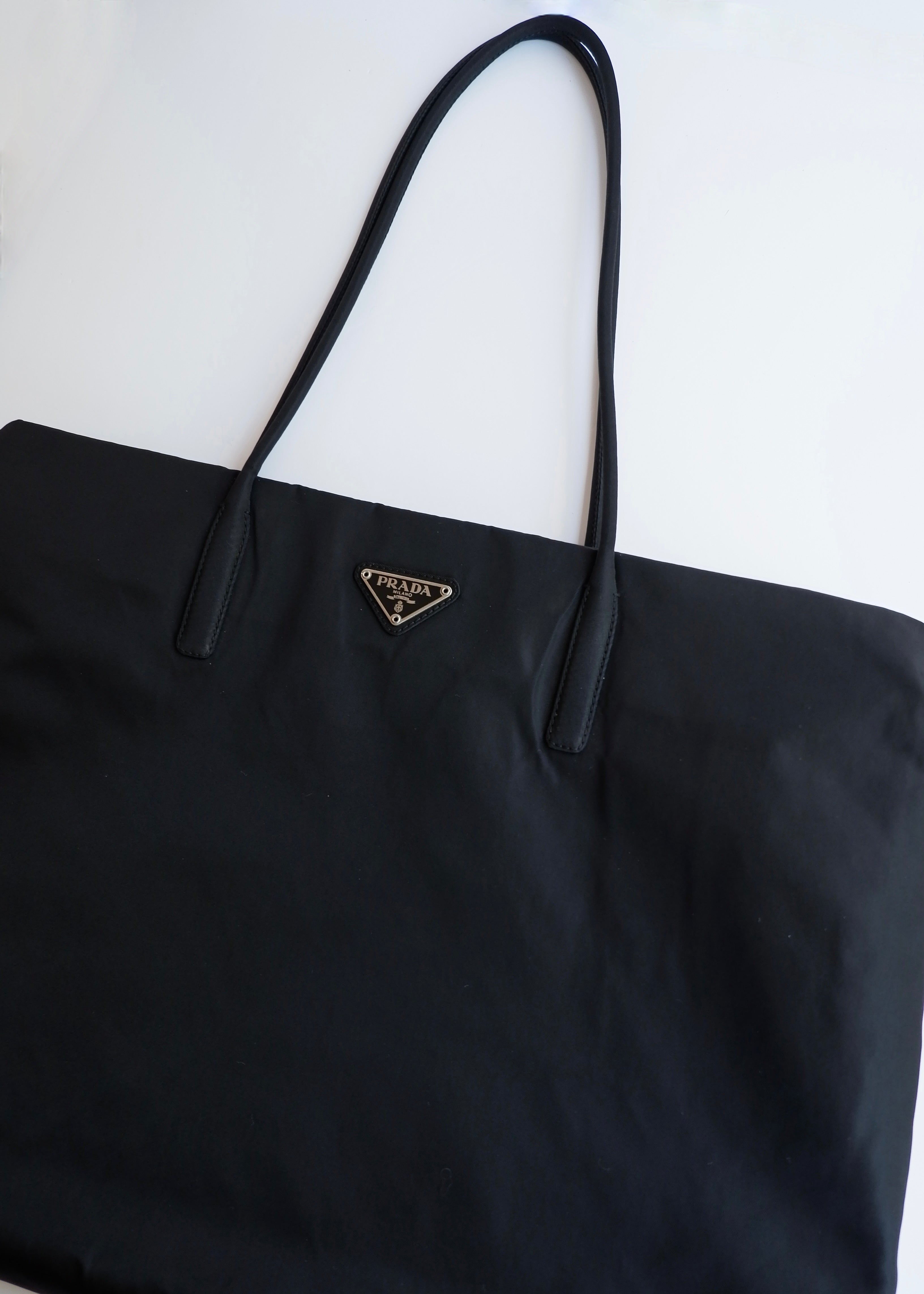 Authentic Preowned Prada Black Nylon Thin Strap Tote Bag