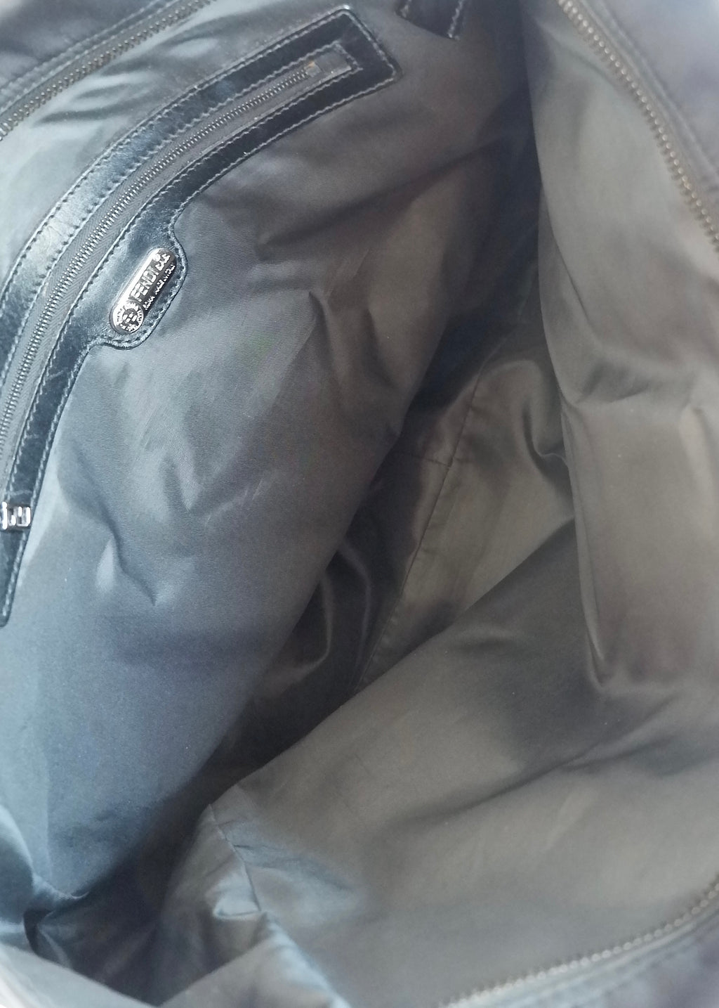 Authentique Sac Cabas Fendi Noir en Nylon FF d'occasion